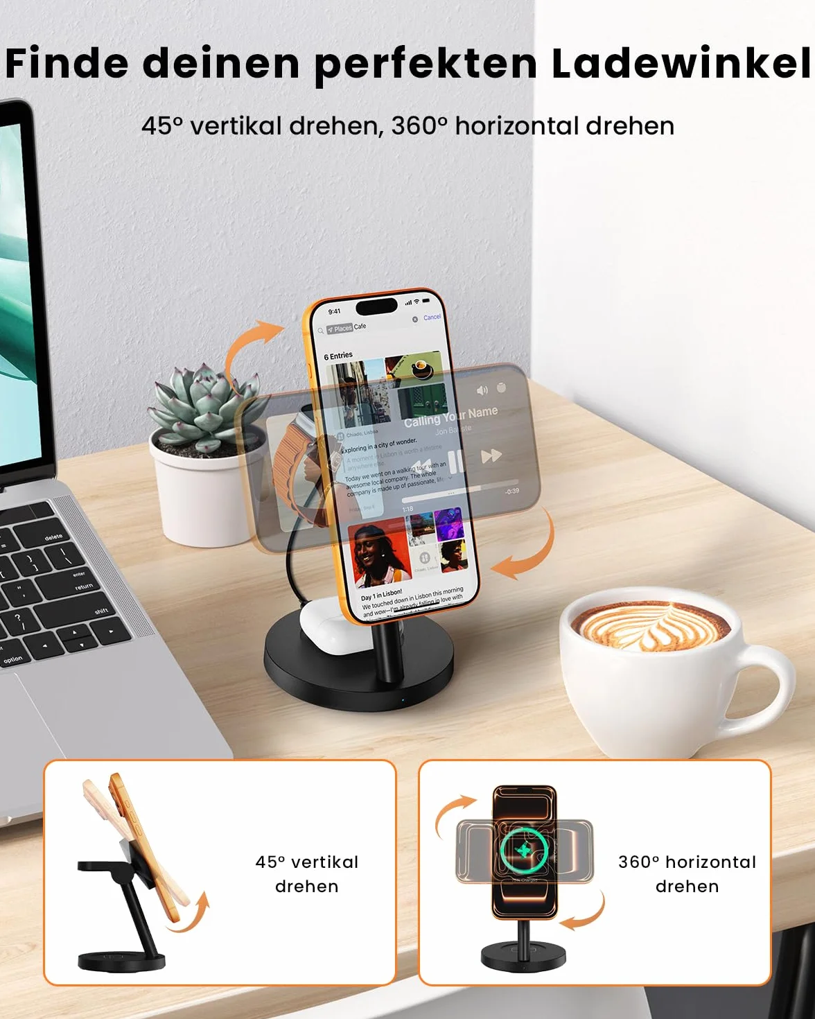 JoyGeek 4 w 1 Qi2.2 25 W magnetyczna bezprzewodowa stacja ładująca do Samsunga Galaxy S26 S25 Z Fold Buds, w zestawie zasilacz 45 W PD do sypialni i biura