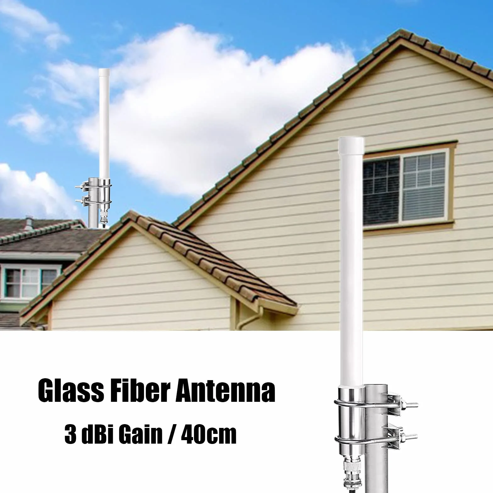 Antena LoRa 868 MHz Outdoor 3dBi 40 cm, RAK włókno szklane antena z przedłużaczem 3 m, wzmacniacz sygnału WiFi, do RAK Nebra Bobcat HNT SyncroBit LoraWan Gateway Lora moduł repeater