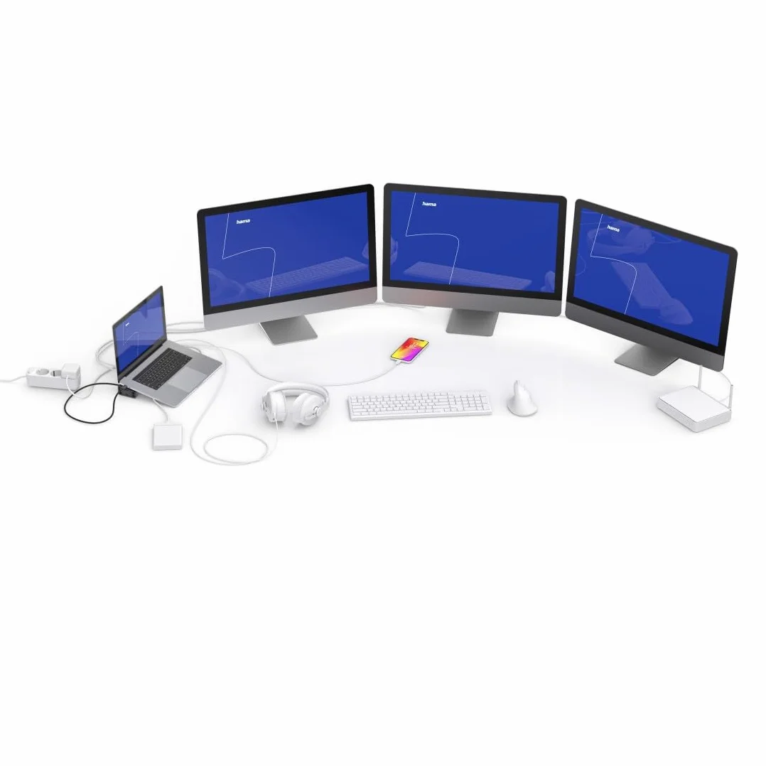 Stacja dokująca USB C Connect2Office Work, silikonowe nóżki, 12 portów