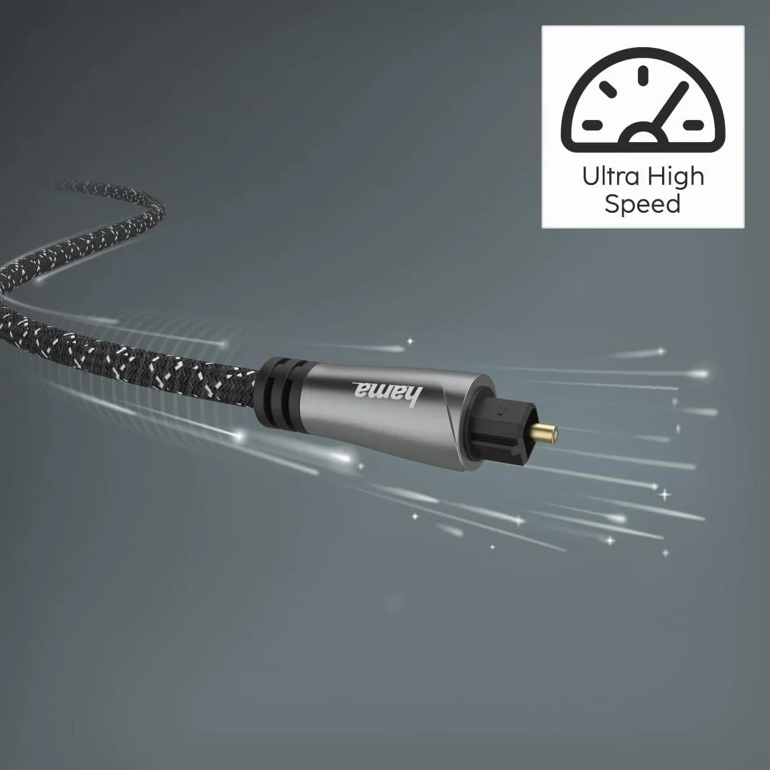 Hama Kabel optyczny TOSLINK PREMIUM 1,5m czarny