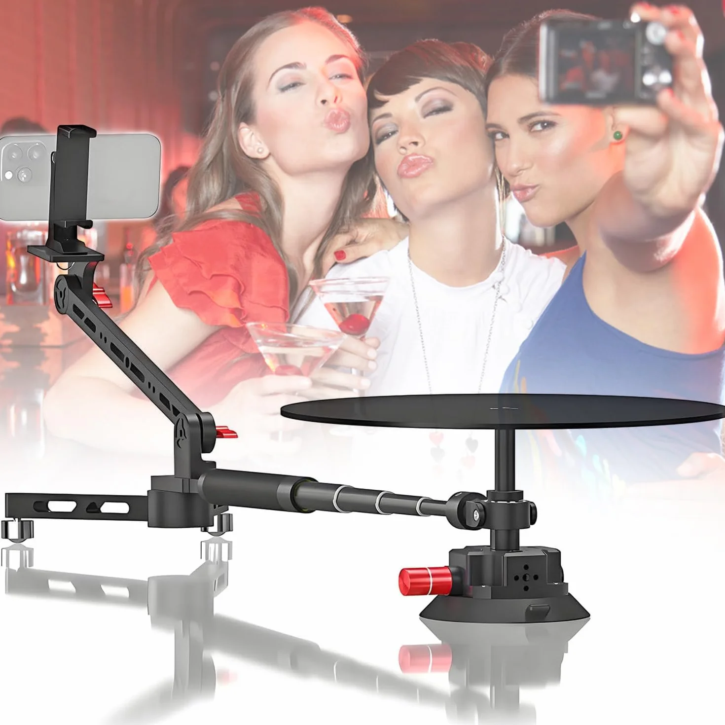 360 Stopni Profesjonalny Obrotowy Stół Fotograficzny,360 Stopni Panoramiczna Platforma Fotograficzna,360° Obrotowy Aparat, Regulowany Kąt Filmowania,Do Fotografii Produktowej/Filmowania/Robienia Zdjęć