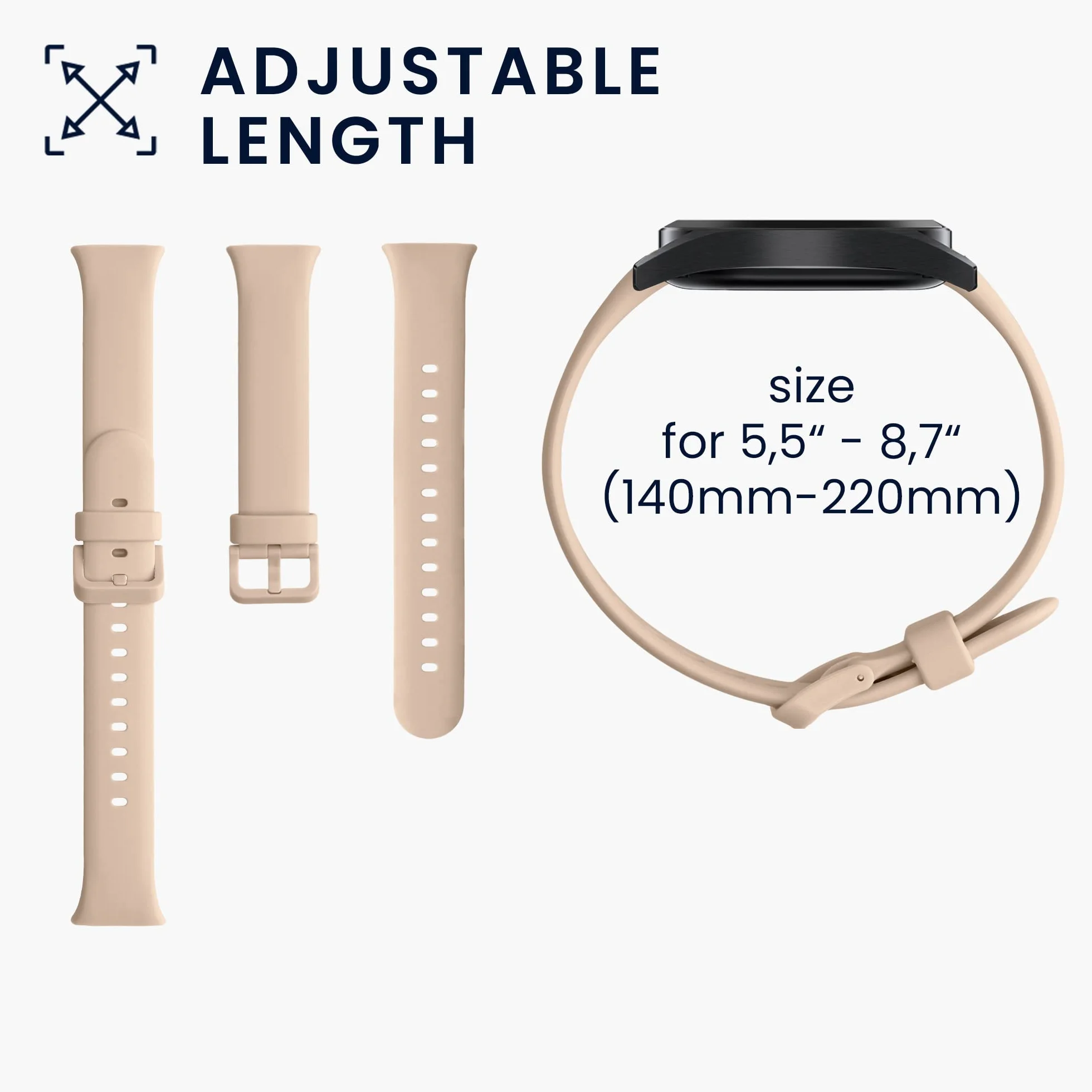 kwmobile Pasek kompatybilny z zegarkiem Xiaomi Mi Band 7 Pro, 2 x zapasowy silikonowy pasek do zegarka