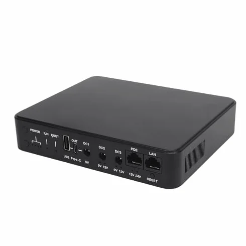 18000 MAh LI Baterie 6 Portów DC5V 9V 12V PoE 15V 24 V USB Typ C 5V Wyjścia Nieprzestrzenne Zasilanie do Routere Mini DC UPS do Tworzenia Kopii Zapasowej do Biura Domowego