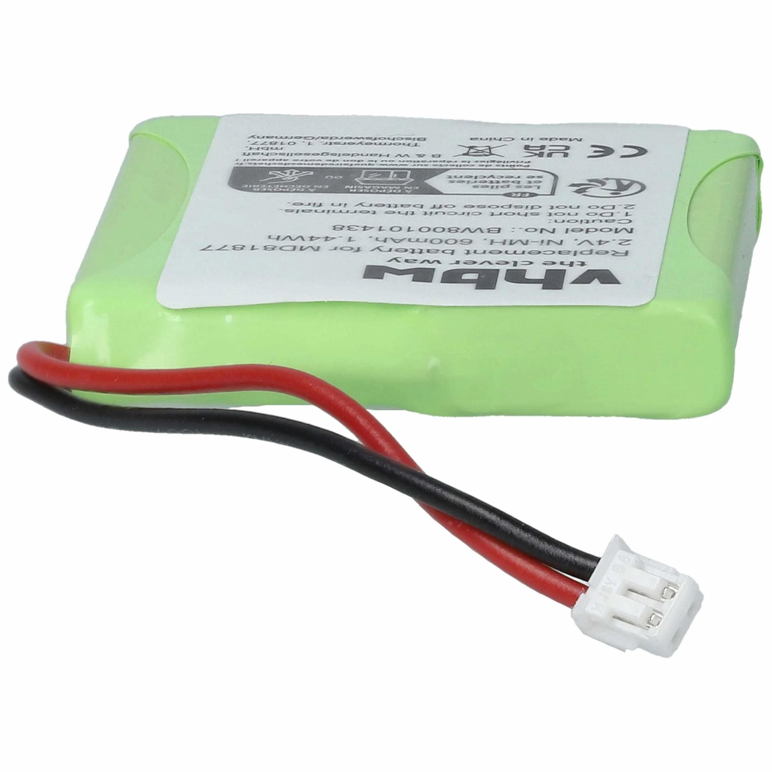 Bateria Ni-MH 600 mAh 2,4 V kompatybilna MEDION Fritz Fon MT-D