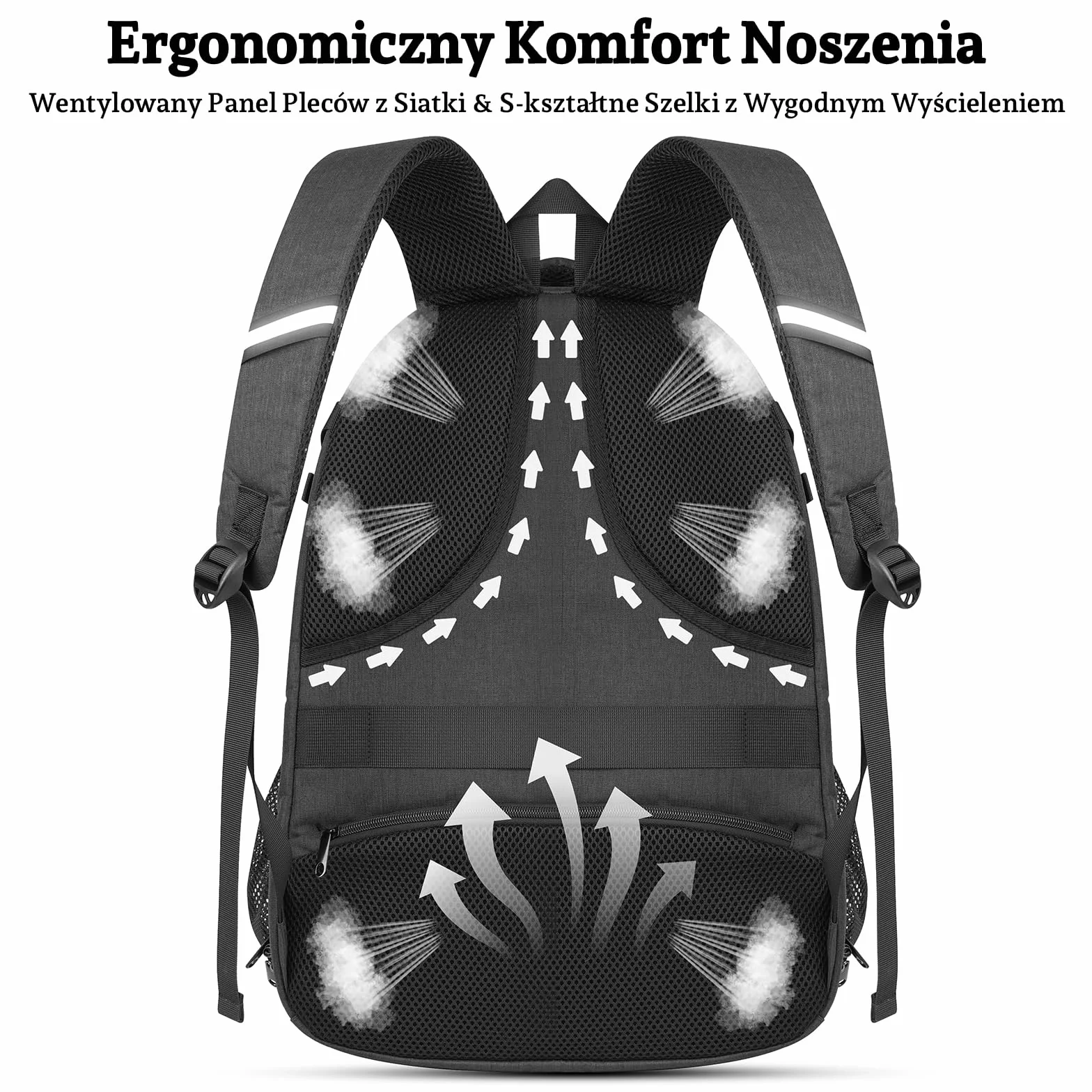 Plecak na Laptopa 17,3 cala Antykradzieżowy dla Mężczyzn, Plecak Podróżny & Szkolny z Portem USB, Wszechstronny Towarzysz dla Nastolatków, Studentów i Pracujących