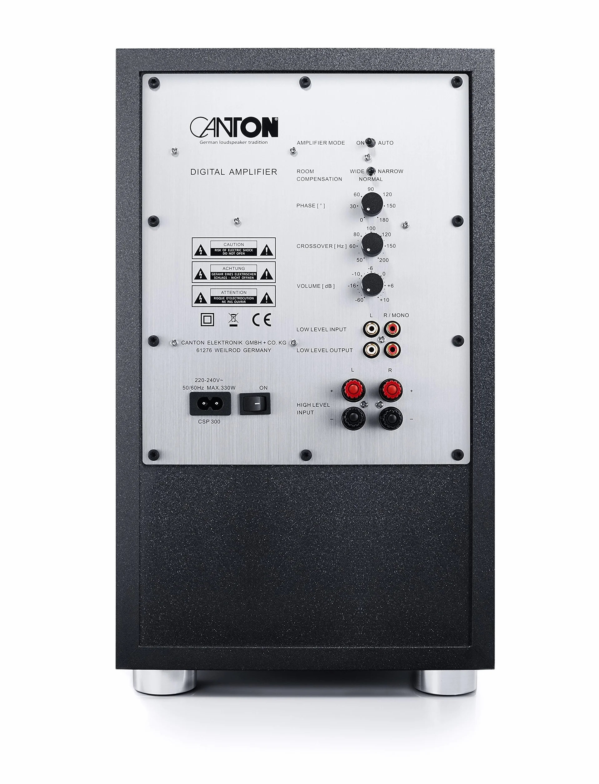 Canton AS 85.3 SC wydajny aktywny subwoofer (200/280 W), czarny