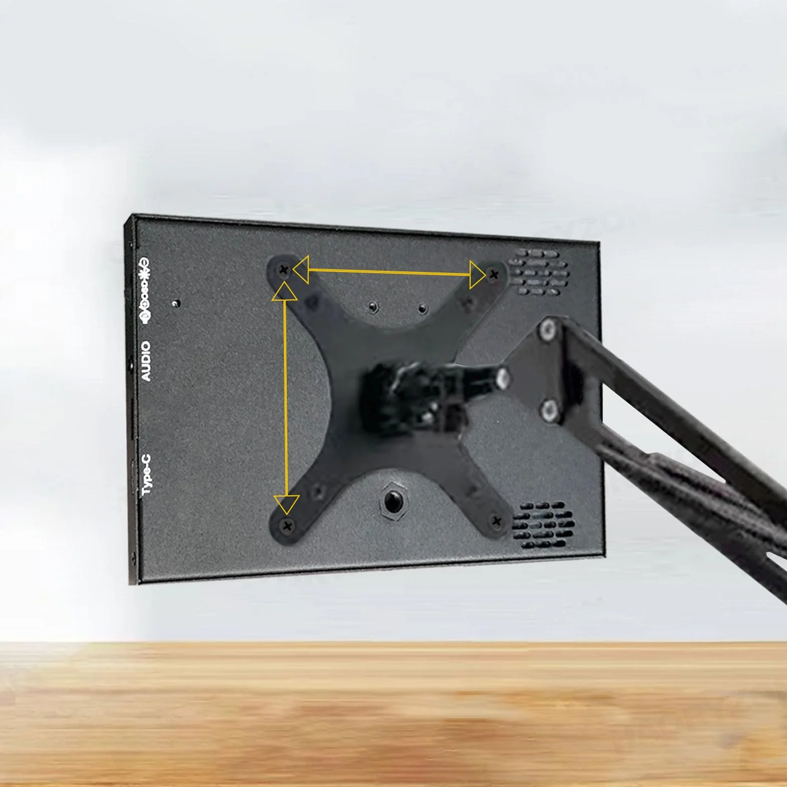 Lazmin112 Przenośny Ekran 7 Cali, Wyświetlacz IPS LCD 1024x600 HD, Kąt Widzenia 170°, Ekran Dotykowy z Podwójnymi Głośnikami, do Telewizora Komputerowego PC, Konsole do Gier dla Laptopów