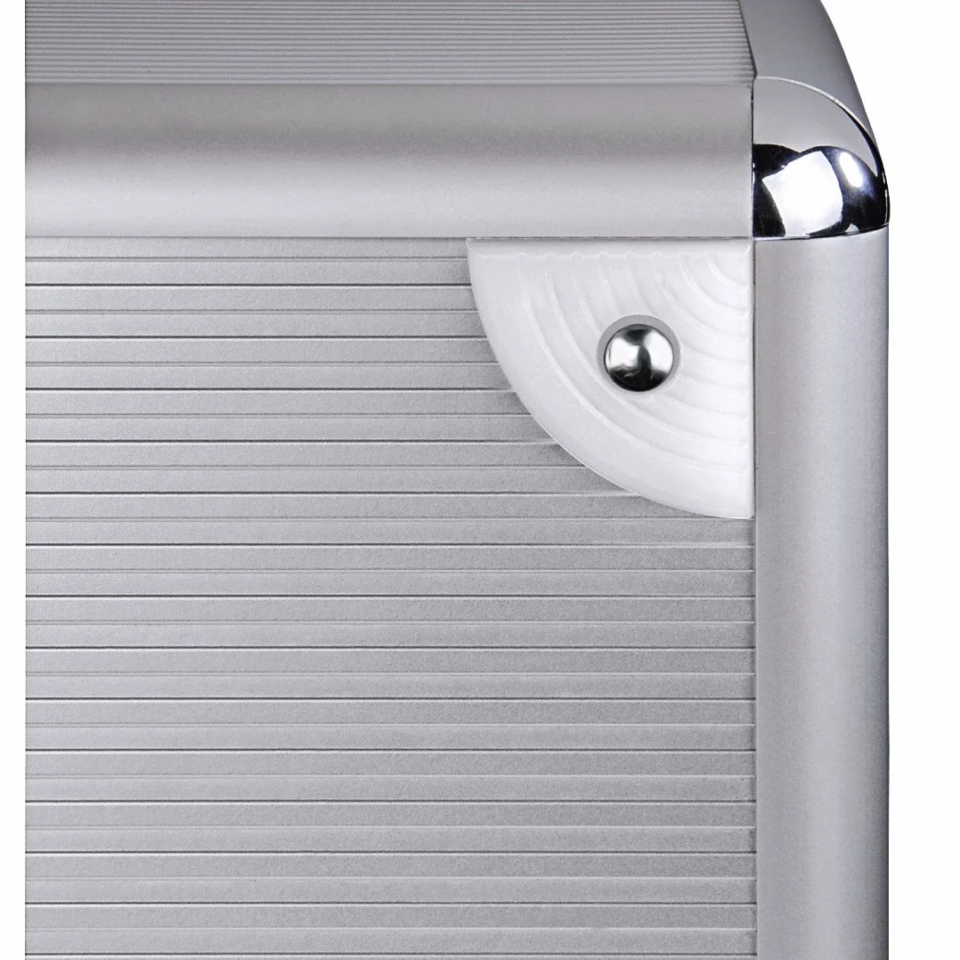 Hama 00181435 | 50 płyt winylowych LP Case, wygląd aluminium | srebrny, 22.0 cm* 35.5 cm* 35.0 cm, Srebrny, Etui