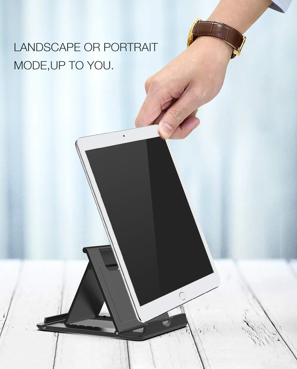 MoKo 6-12.9 Inch Tablet/Phone Holder, Universal Adjustable Stand for iPad 10.2 10th/2022, iPad Pro 11/12.9 2022, iPhone 14/14 Pro/14 Pro Max/13/12/11, iPhone SE, iPad Mini 6/5, Air 5/4/3