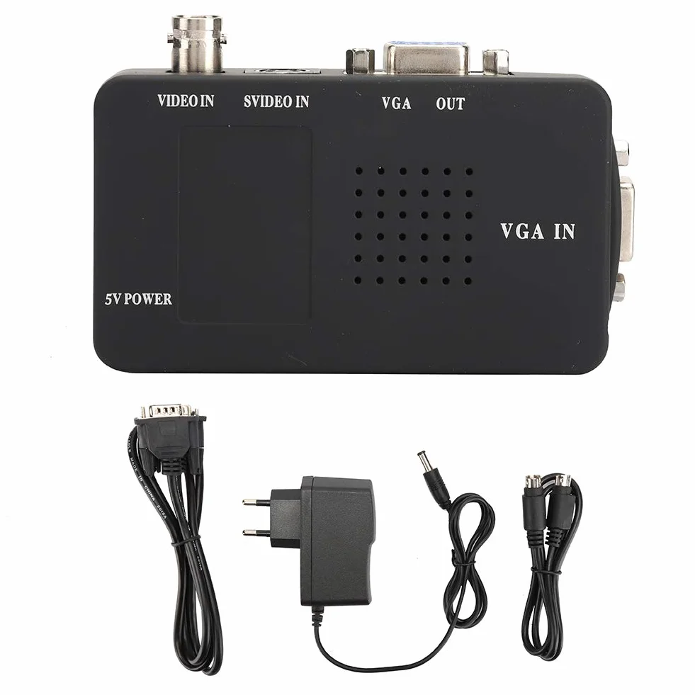 Adapter Konwertera Wideo BNC S na VGA HD do Monitora Komputera PC z wtyczką EU