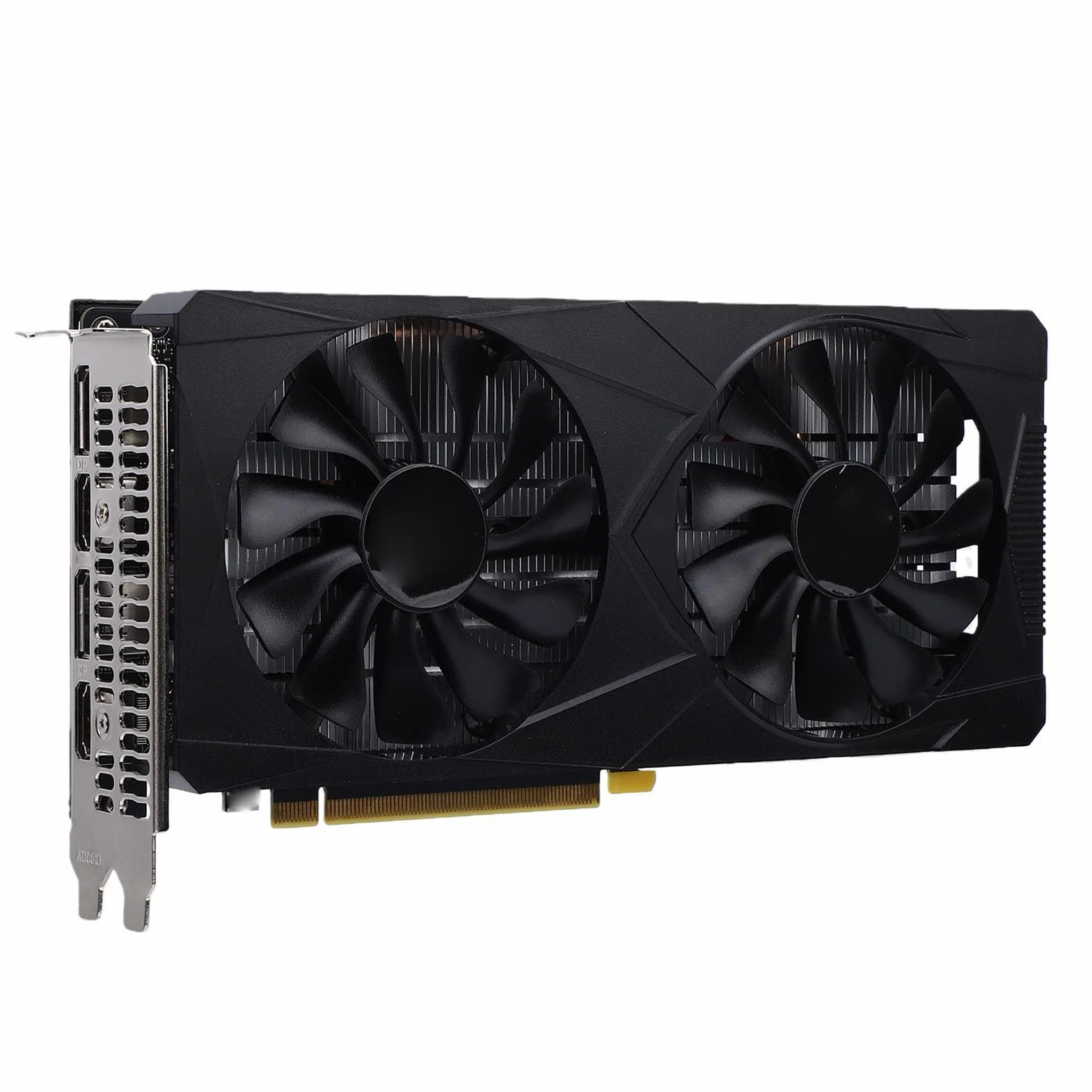 Bewinner Karta Graficzna 6 GB GDDR6 192-bitowy Procesor Graficzny PCIe 3.0 X16 z Dwoma Wentylatorami, Obsługa Ray Tracing DLSS, Wysoka wydajność FPS 1080p 2K, Port HDMI DisplayPort