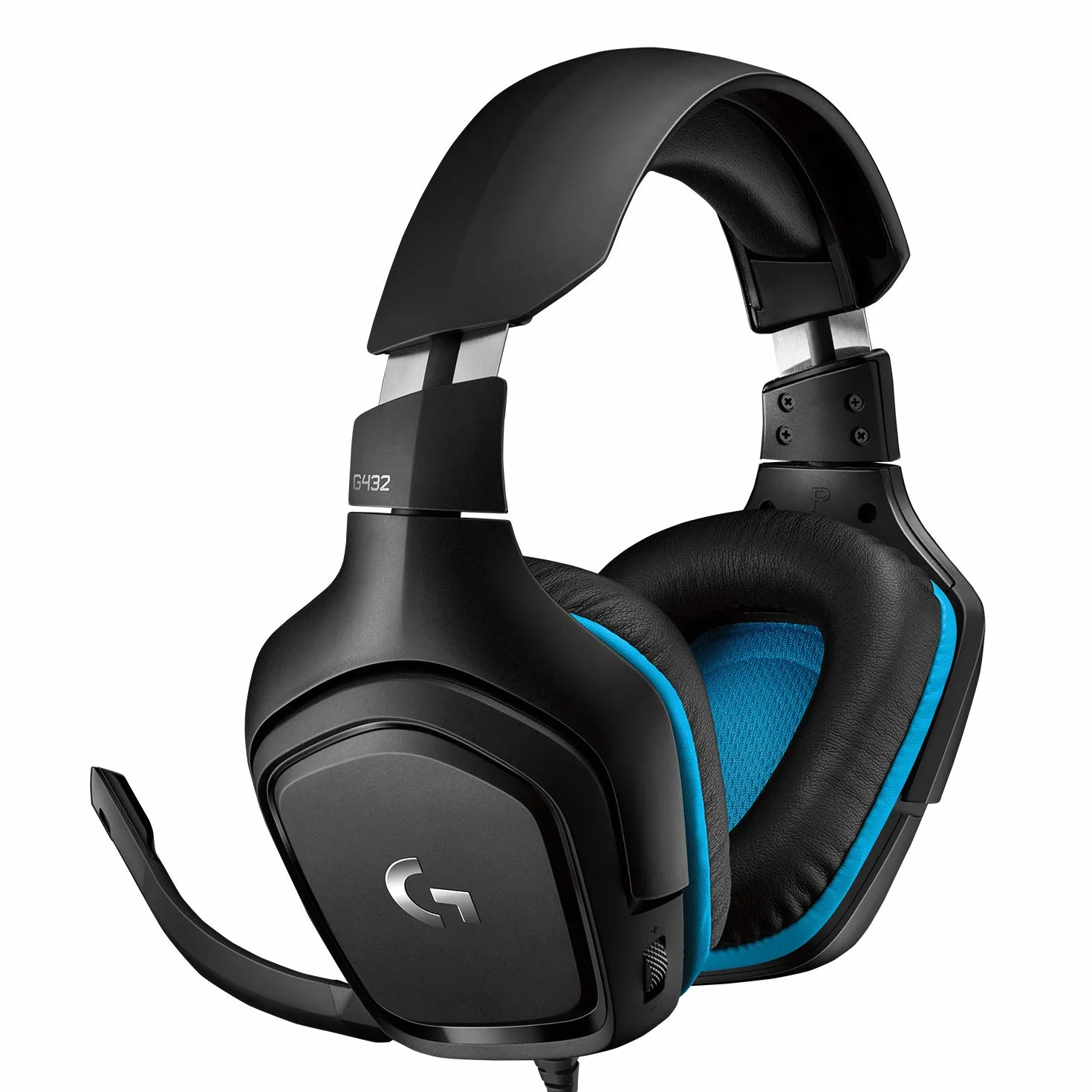 Logitech G G432 981-000770 Słuchawki Gamingowe, Czarny, 50 mm & Logitech G502 Hero High Performance 910-005470 Mysz dla graczy, czujnik Hero 25.6K; Pc, Mac, Chromebook - czarny