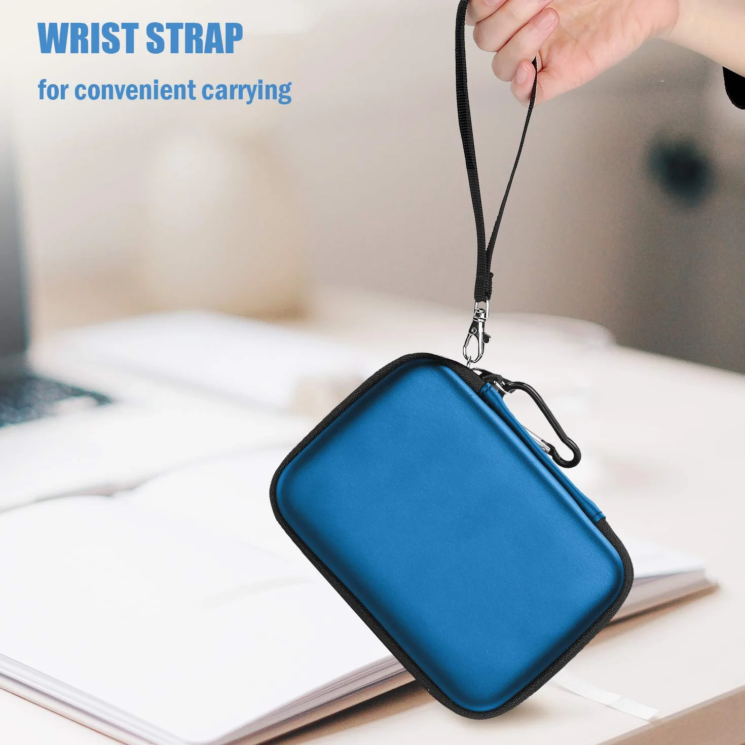 ProCase pokrowiec ochronny na dysk twardy 2,5" zewnętrzny przenośny futerał odporny na wstrząsy do WD Toshiba Canvio Seagate Samsung granatowy