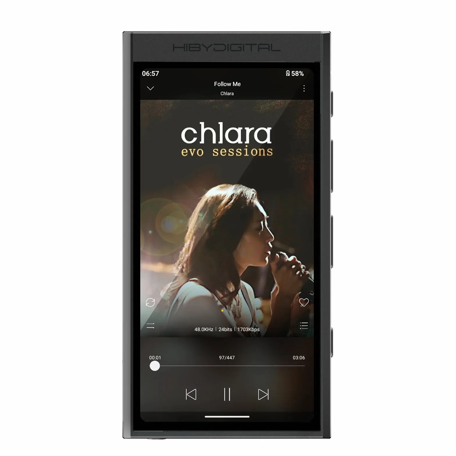HiBy Cyfrowy odtwarzacz audio M300 z wbudowanym głośnikiem, Android 13 OS, Bluetooth, WiFi, FM, PCM768k, DSD256, 32 GB (czarny)