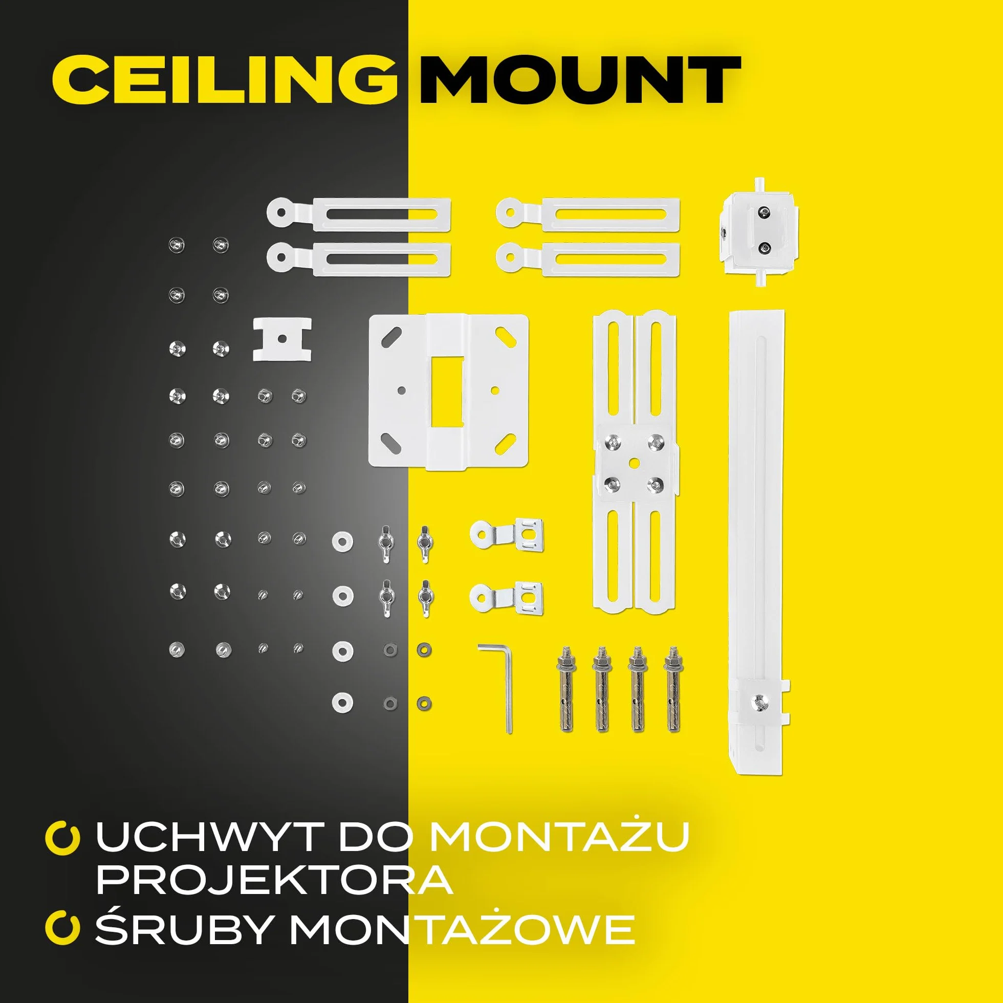 OVERMAX Uchwyt do projektora Ceiling Mount do 20 kg stalowy regulowany 25 stopni
