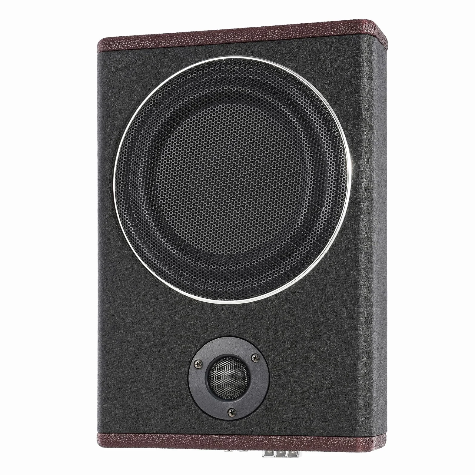 Subwoofer samochodowy wzmacniający, 8-calowy aktywny subwoofer o mocy 600 W, osłona głośnika, zapięcie na rzepy na spodzie do samochodów dostawczych, jeepów, SUV-ów, samochodów sportowych itp