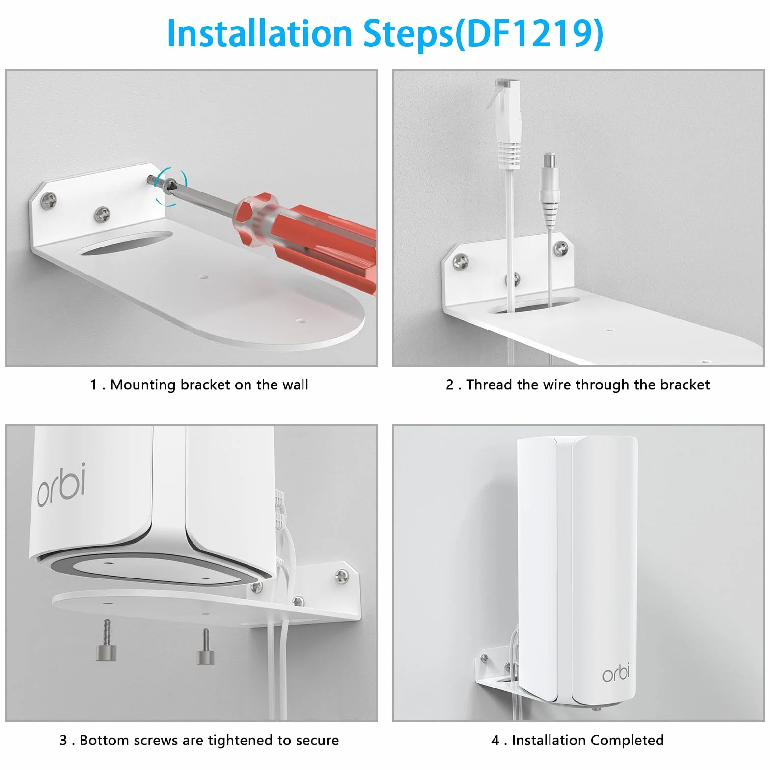 HOLACA Uchwyt ścienny kompatybilny z systemem sieciowym Orbi WiFi 7 Mesh (seria 770), metalowy uchwyt do RBE770/RBE772/RBE773, 1 PCS