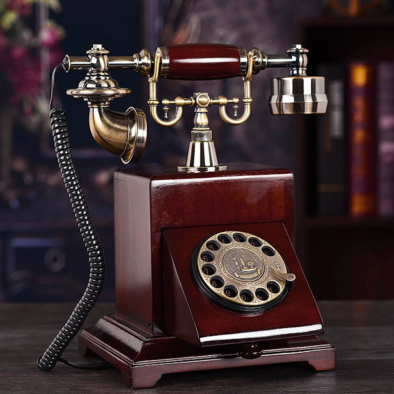 WangXLDD Telefon stacjonarny na biurko w stylu vintage, wielofunkcyjny telefon domowy, telefon retro vintage do domu / hotelu / biura (#2)