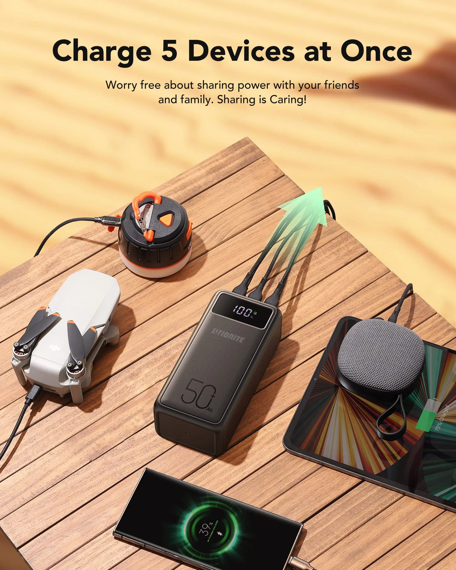 LITIONITE Raiden 130W / 56.000mAh Power Bank USB-C PD3.0 (100W Max) + USB-A (18W Max) - przenośny powerbank z dużym wyświetlaczem do PC/MacBook/MateBook/Surface/Spectre/smartphone/tablet