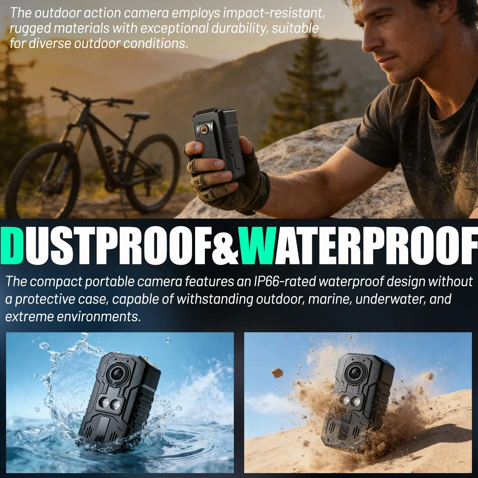 Kamera sportowa 1080p, outdoorowa kamera sportowa, mini kamera motocyklowa, 12 megapikseli, do jazdy na nartach, nurkowania, jazdy konnej, uprawiania sportu