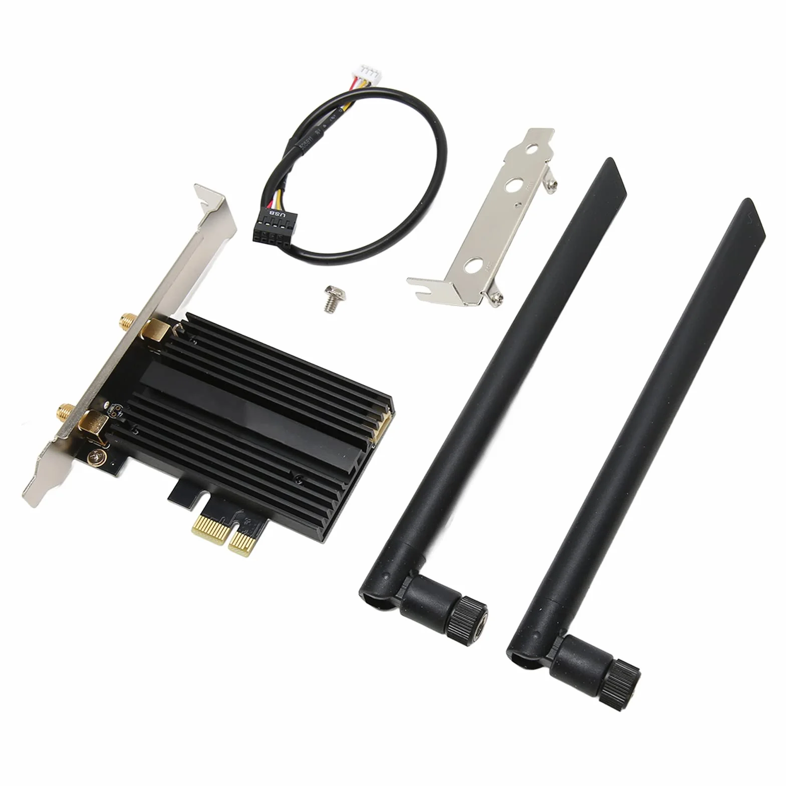 Karta Wi-Fi Pcie Gigabitowa Karta Sieciowa Wbudowany Adapter Podwójnego Ekranu Adapter do Pci, Triplet Band Podwójna Antena do Bt5.2 Wpa3, Karty Sieciowe