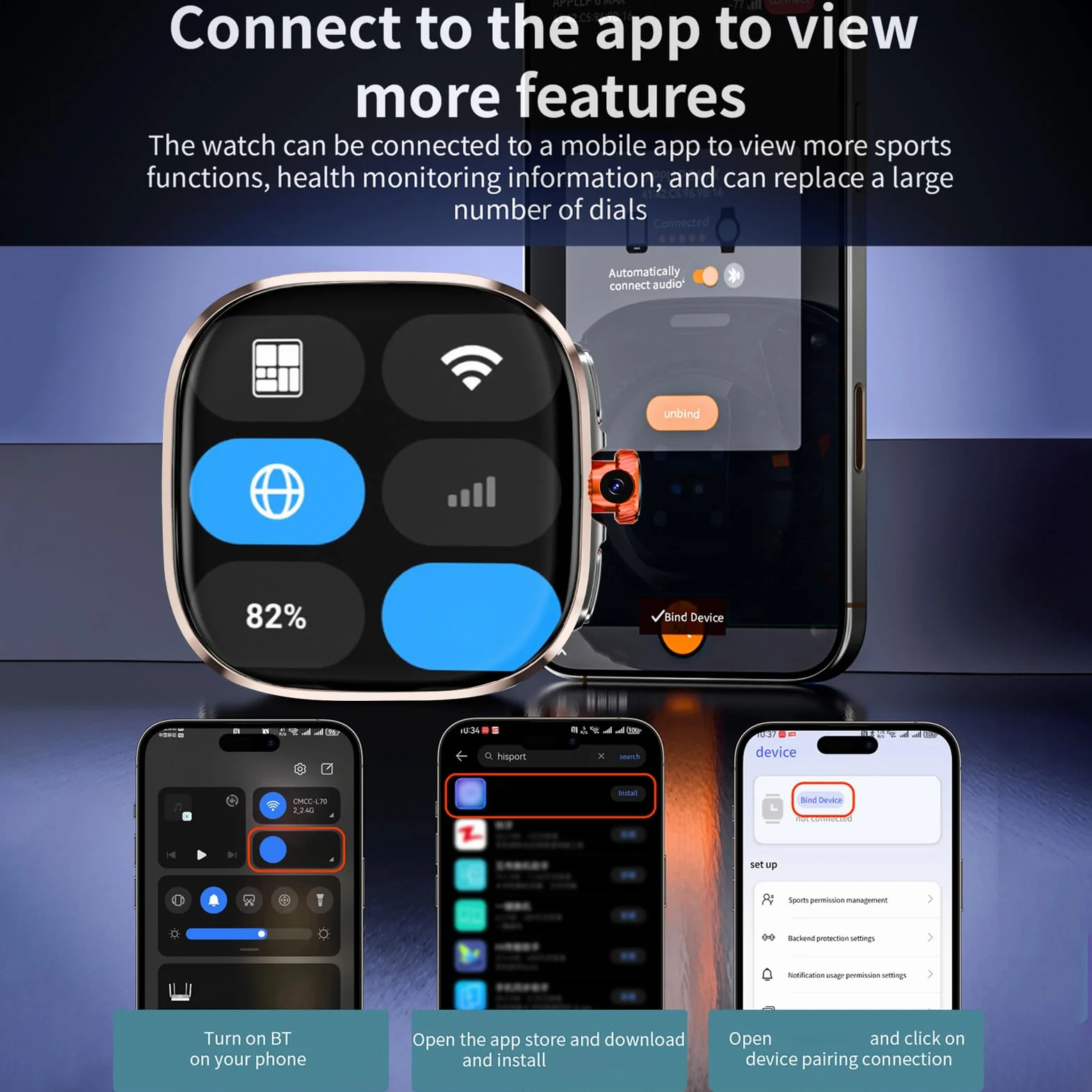 Monitorowanie Tętna Zegarek 4G Smart Watch z 2,16 -calowym Ekranem Dotykowym, Wi -Fi GPS BT Smartwatch, Tłumaczenie w Czasie Rzeczywistym AI, Niezależne Połączenie Telefoniczne (GOLD)