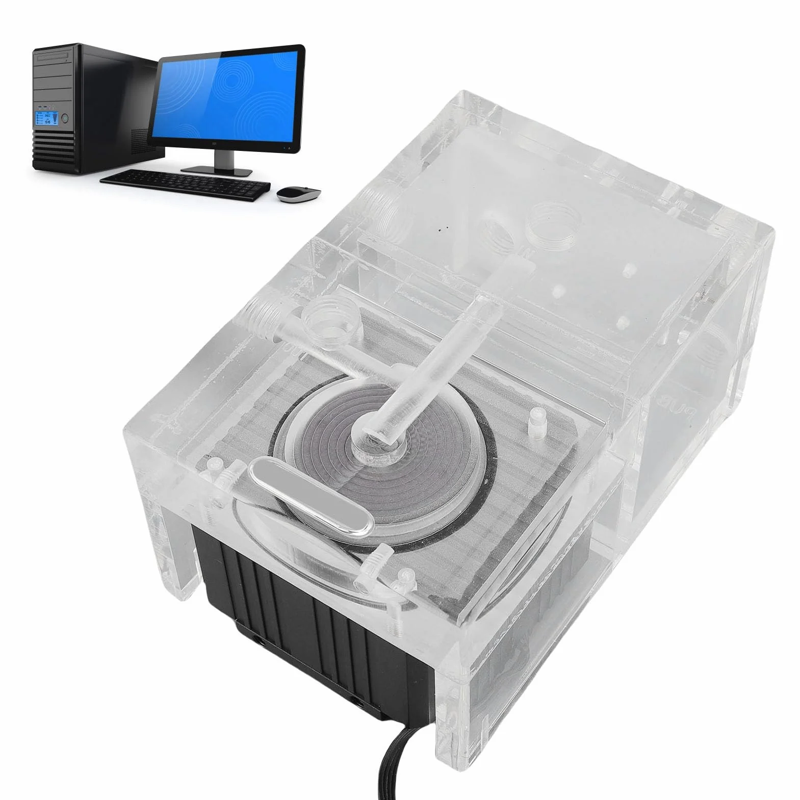 Yctze Ultra Cicha Pompa do Chłodzenia wodą do Układu Chłodzenia cieczą Procesora Komputera PC, Zestaw Zbiorników Pompy PC z Dużym 4P Małym Złączem 4Pin Komputera PUB EG6 FX Zintegrowany Odśrodkowy