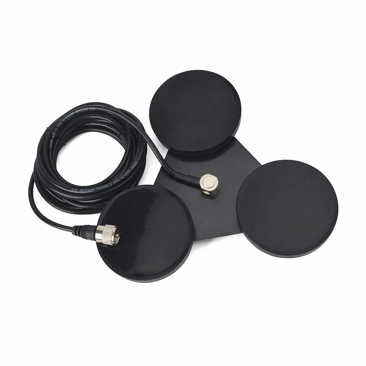 UAYESOK Wytrzymała magnetyczna podstawa montażowa SO239 ciężarówka mobilna antena radiowa W/5 m (5 m) PL-259 RG58 kabel koncentryczny do przenośnego nadajnika-odbiornika FM HF/VHF/UHF CB