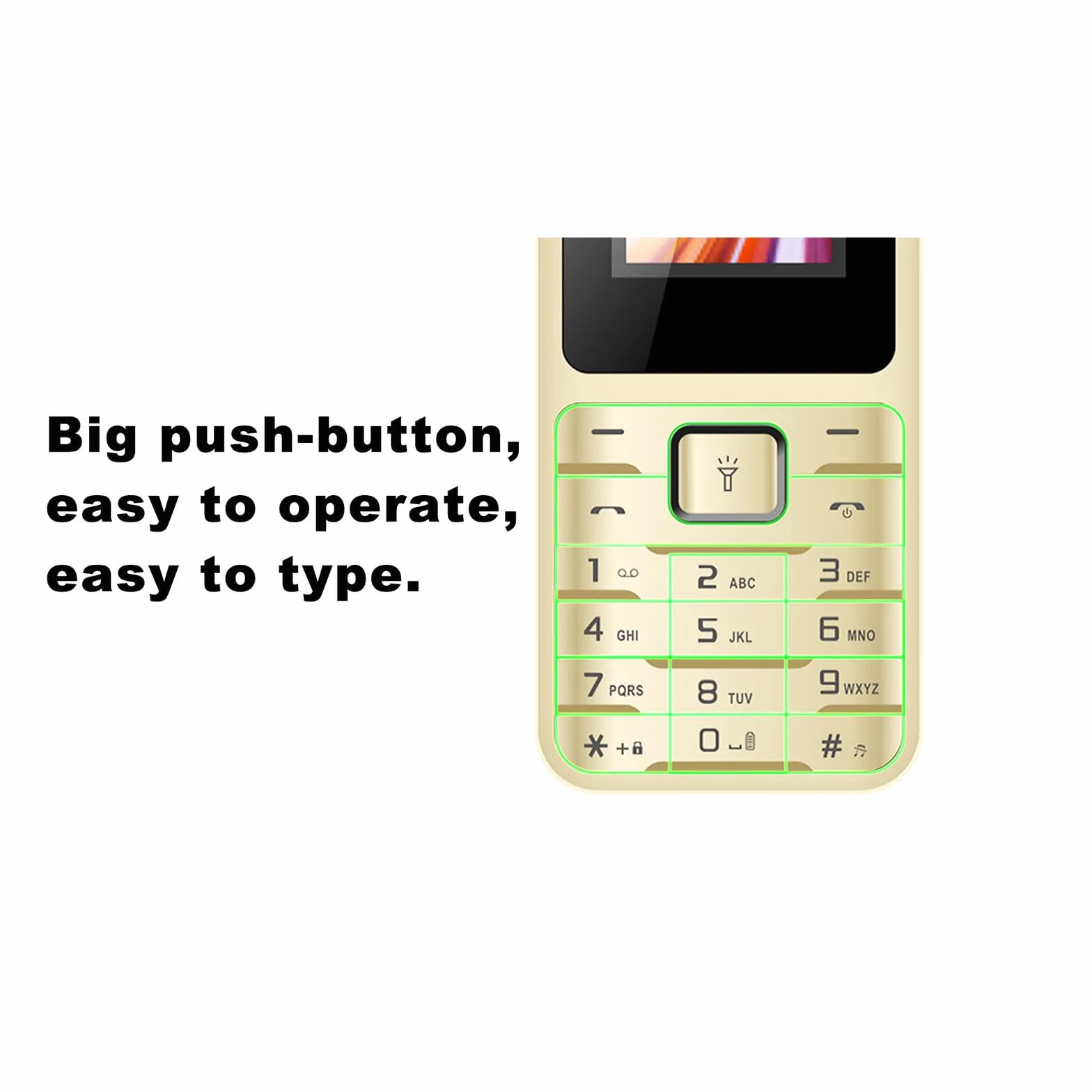 1,77-Calowy Telefon Komórkowy Osób Starszych, Odblokowany Telefon Komórkowy Seniorów/Dzieci Duży Głośnik Duży Przycisk Bateria 1800mAh/Latarka,Red
