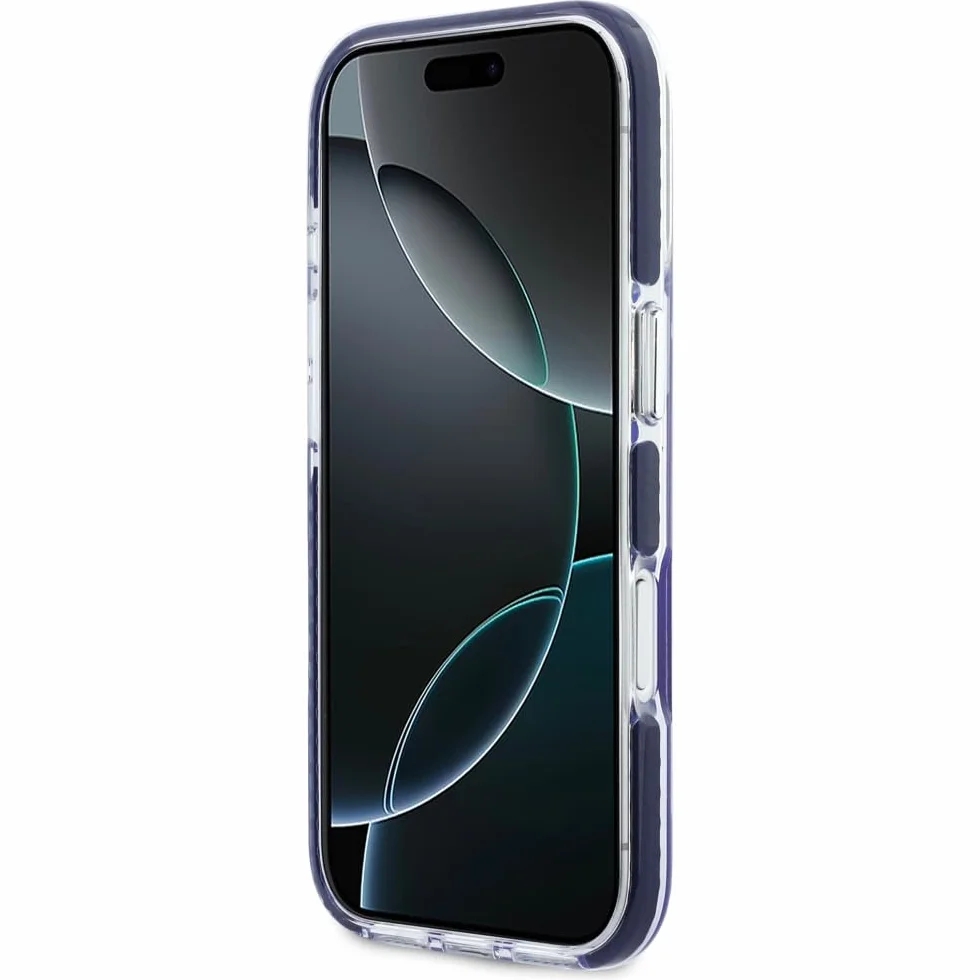 CG MOBILE Lacoste Shockproof przezroczyste etui kompatybilne z MagSafe do iPhone 17 Pro Max (granatowe)