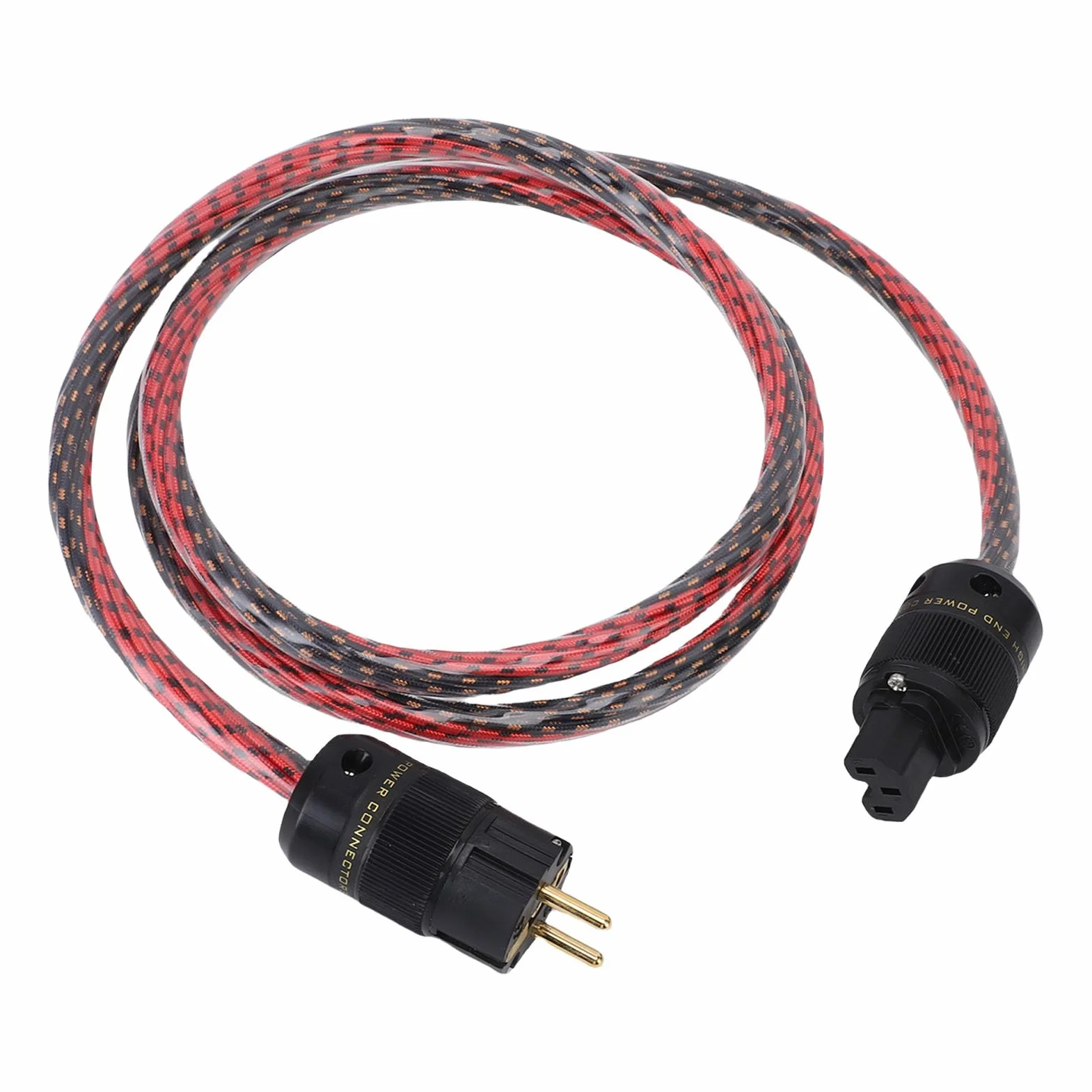 Ejoyous Kabel Zasilający HiFi dla Audiofilów, Ekranowany miedzią OFC, Pozłacane Złącza 10AWG dla Użytkowników Wzmacniaczy, Odtwarzaczy CD, Gramofonów i Filtrów Zasilania