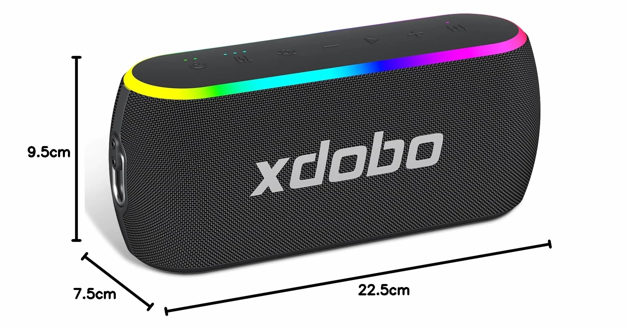 xdobo X8 III przenośny głośnik Bluetooth, 60 W ze światłami RGB, dźwięk przestrzenny TWS, typ C