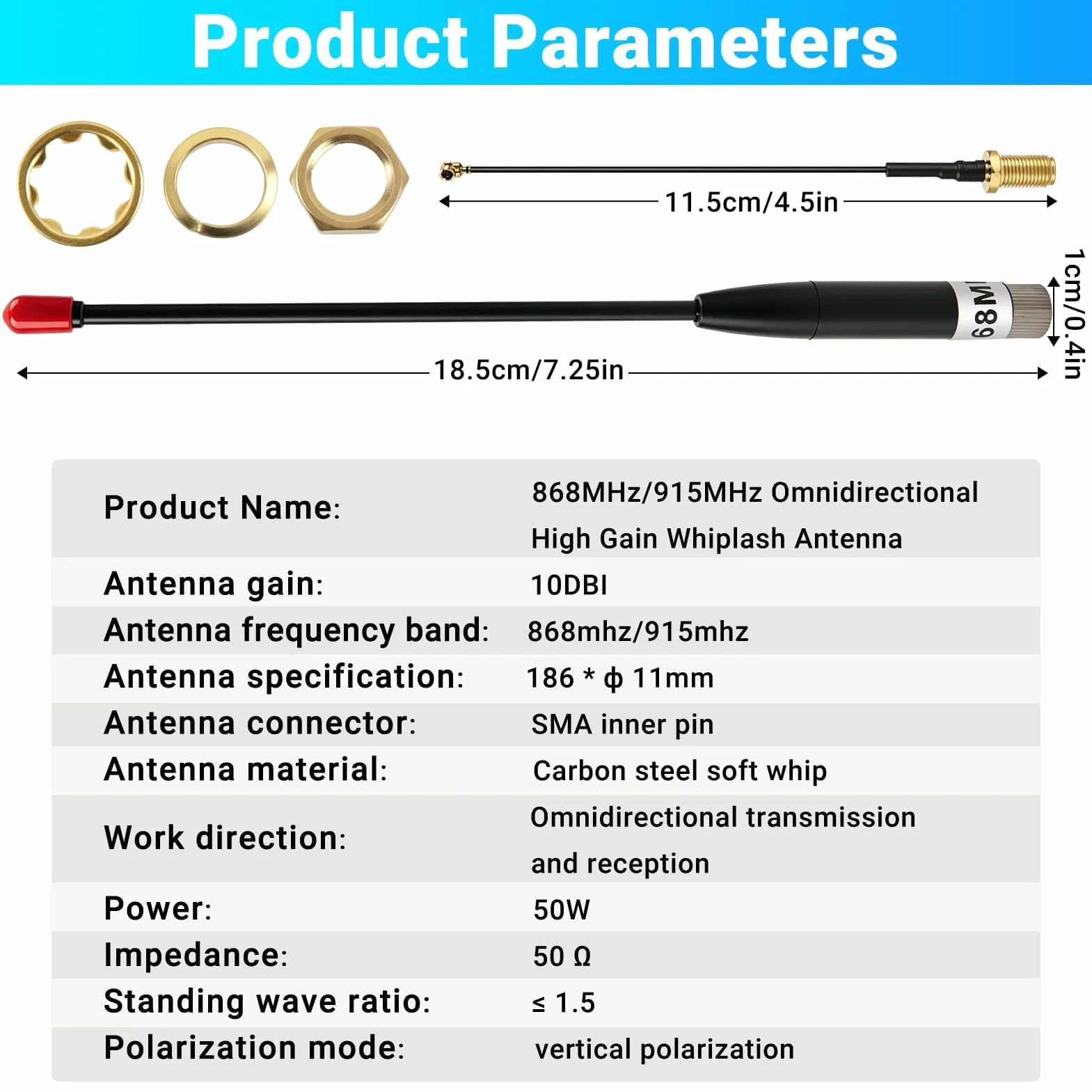 Antena 868 MHz 10 dBi
