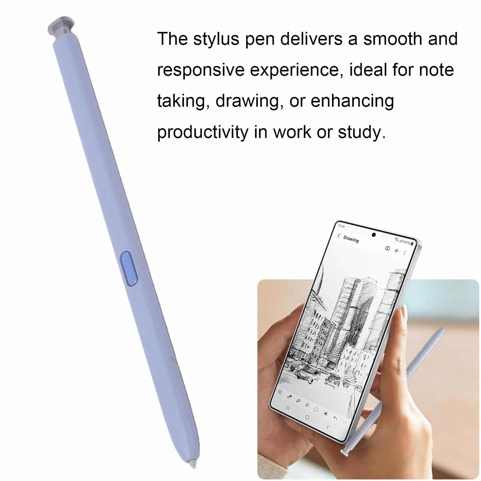 LICAEVEY Rysik do Samsunga S25 Ultra 5G EJ-PS938BBEGUJ Zamiennik do S25 Ultra 5G 6.9 We Wszystkich Wersjach S Pen 4096 Poziomów Nacisku z 5 Końcówkami Stalówki 1 Zacisk (Jasnosrebrny)