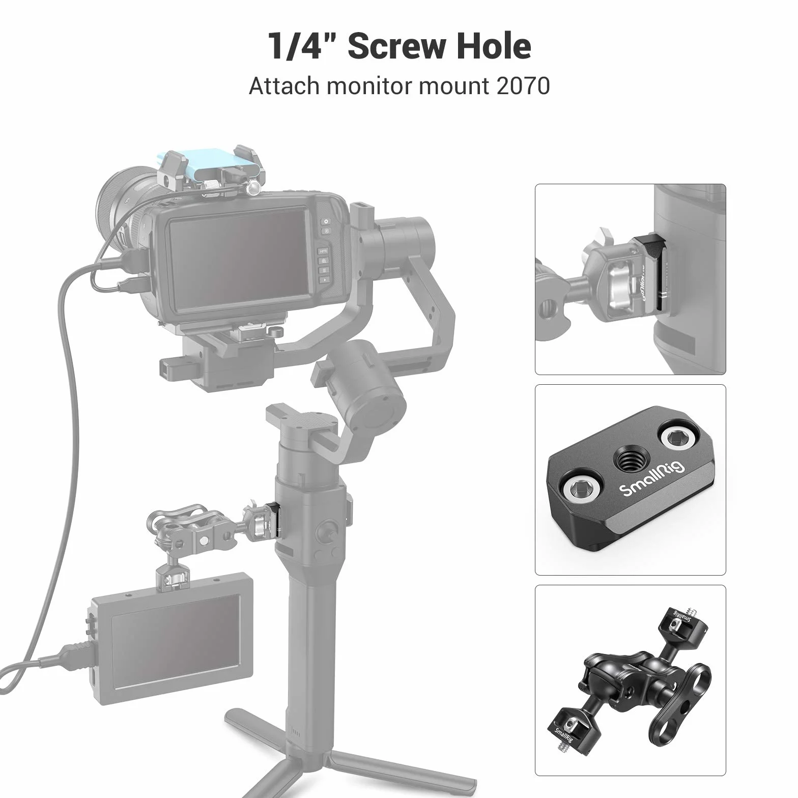 Szyna SMALLRIG NATO do gimbala DJI Ronin S/SC - 3032