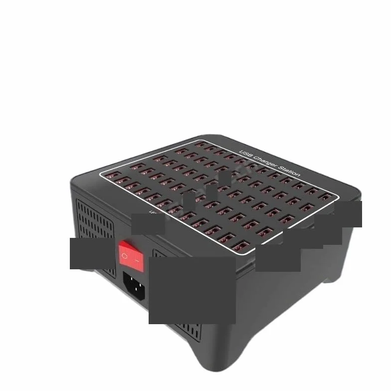 Uniwersalna stacja ładująca Multi USB o mocy 300 W. 50 portów Szybkie ładowanie