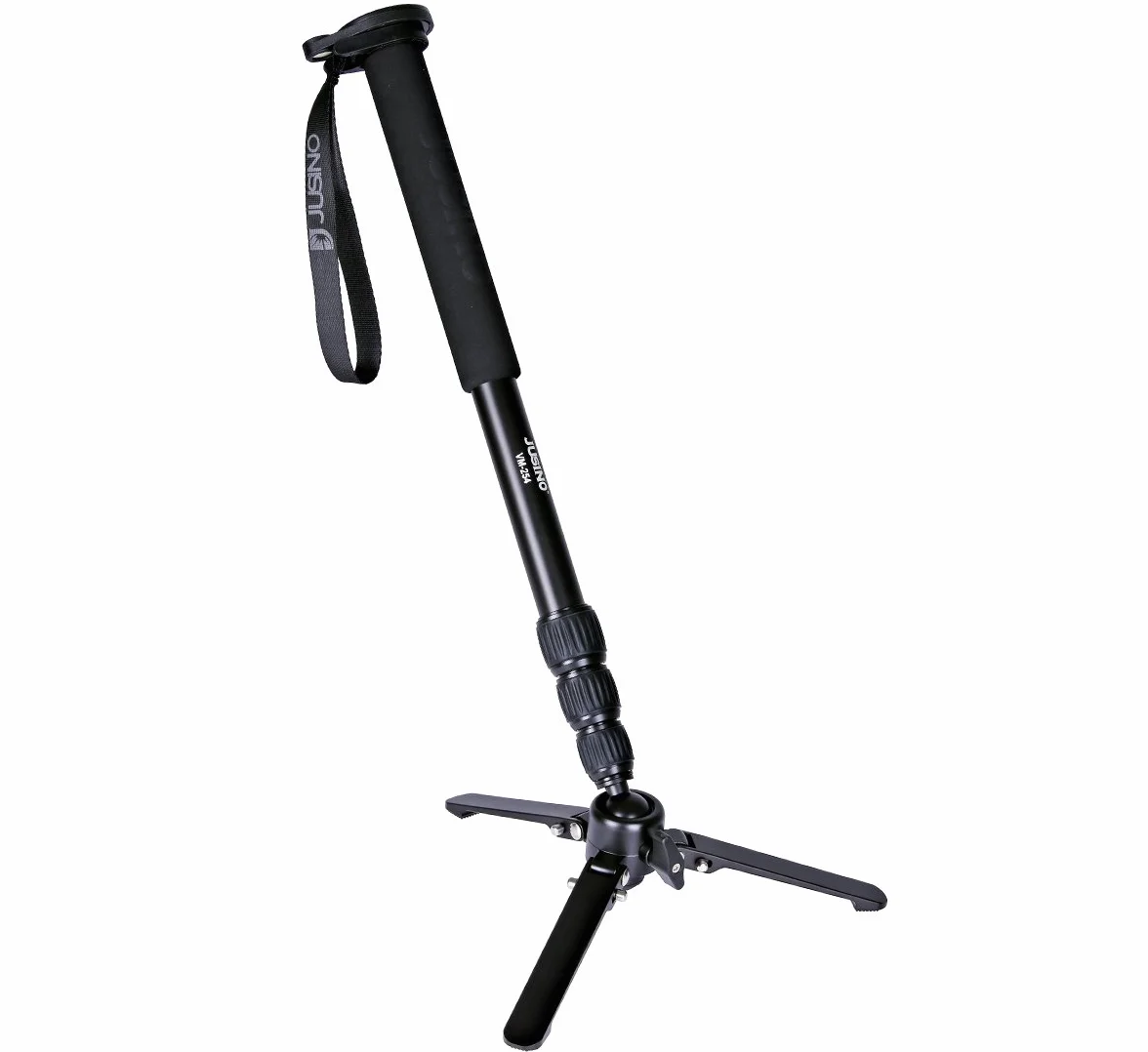 Jusino Monopod aluminiowy ze zdejmowaną stopą/statywem stołowy (6 kg obciążenia, szybkie zapięcia obrotowe) VM-254