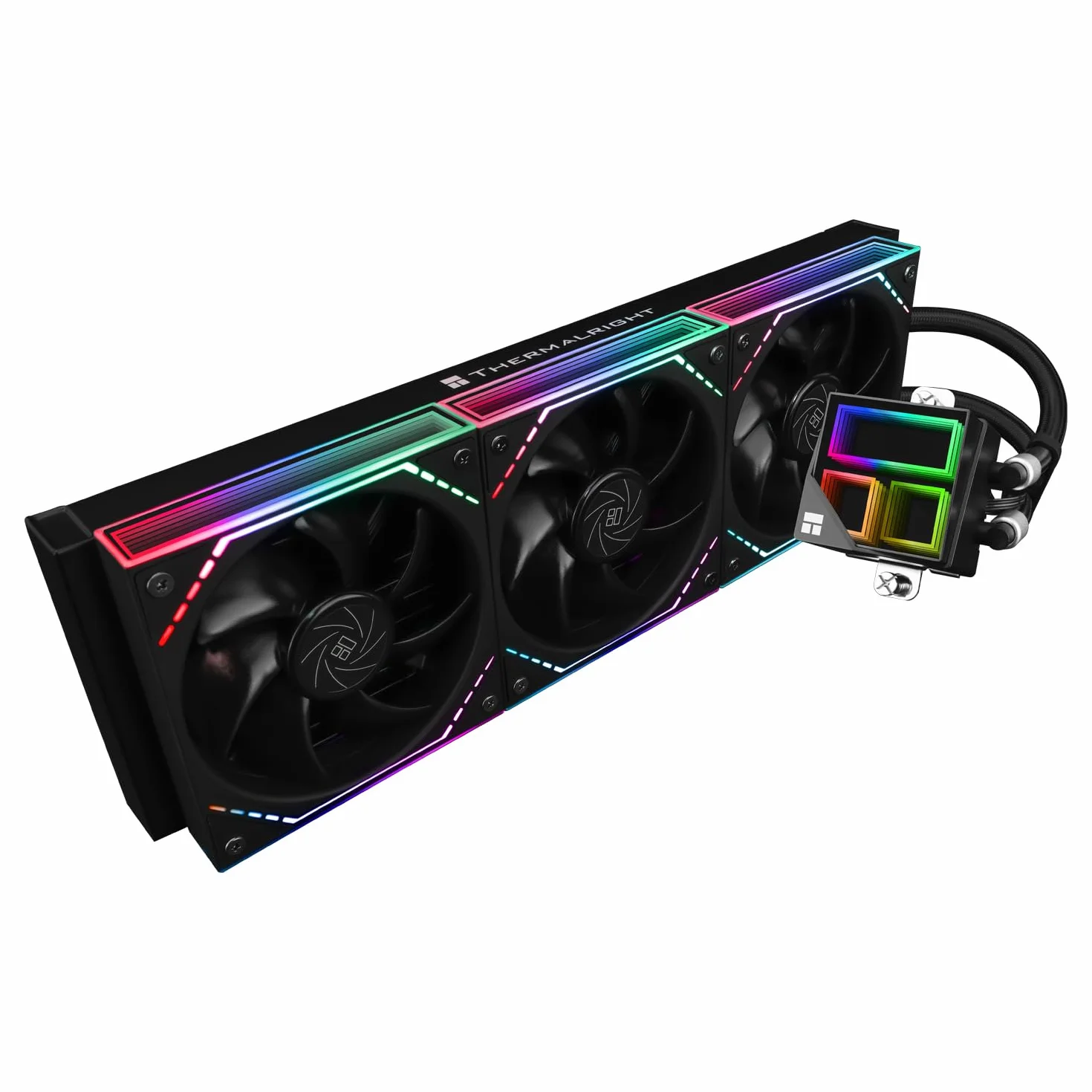 TR Thermalright Frozen Infinity 360 czarna ciecz chłodząca CPU, 360 mm Aio chłodnica Infinity lustro, efekt świetlny, 2000 obr./min, do AM4/AM5, Intel LGA1851/1700/1150/1151