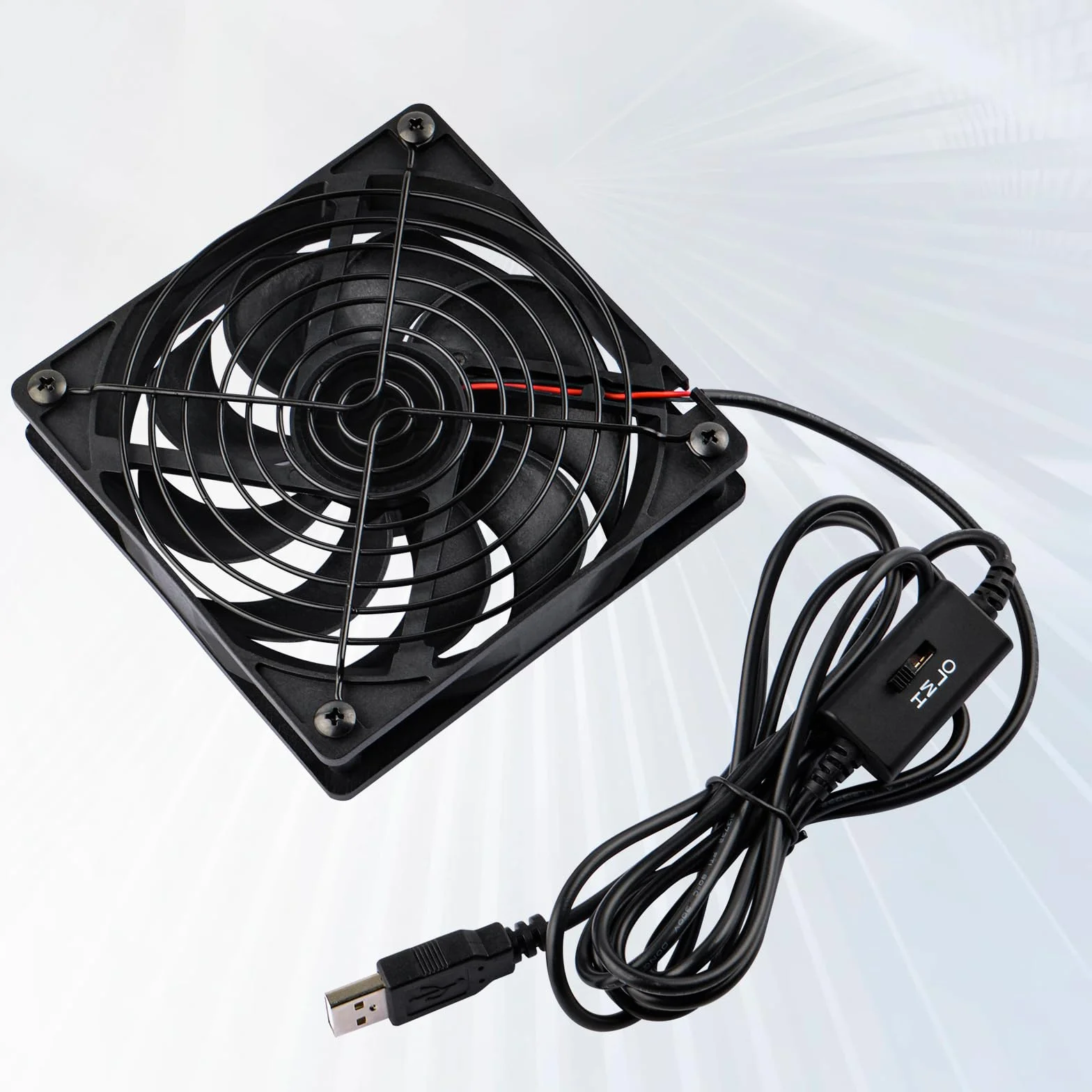 GeeekPi DeskPi RackMate Wentylator 120 mm USB 5 V z Przełącznikiem Prędkości 3 Stopni