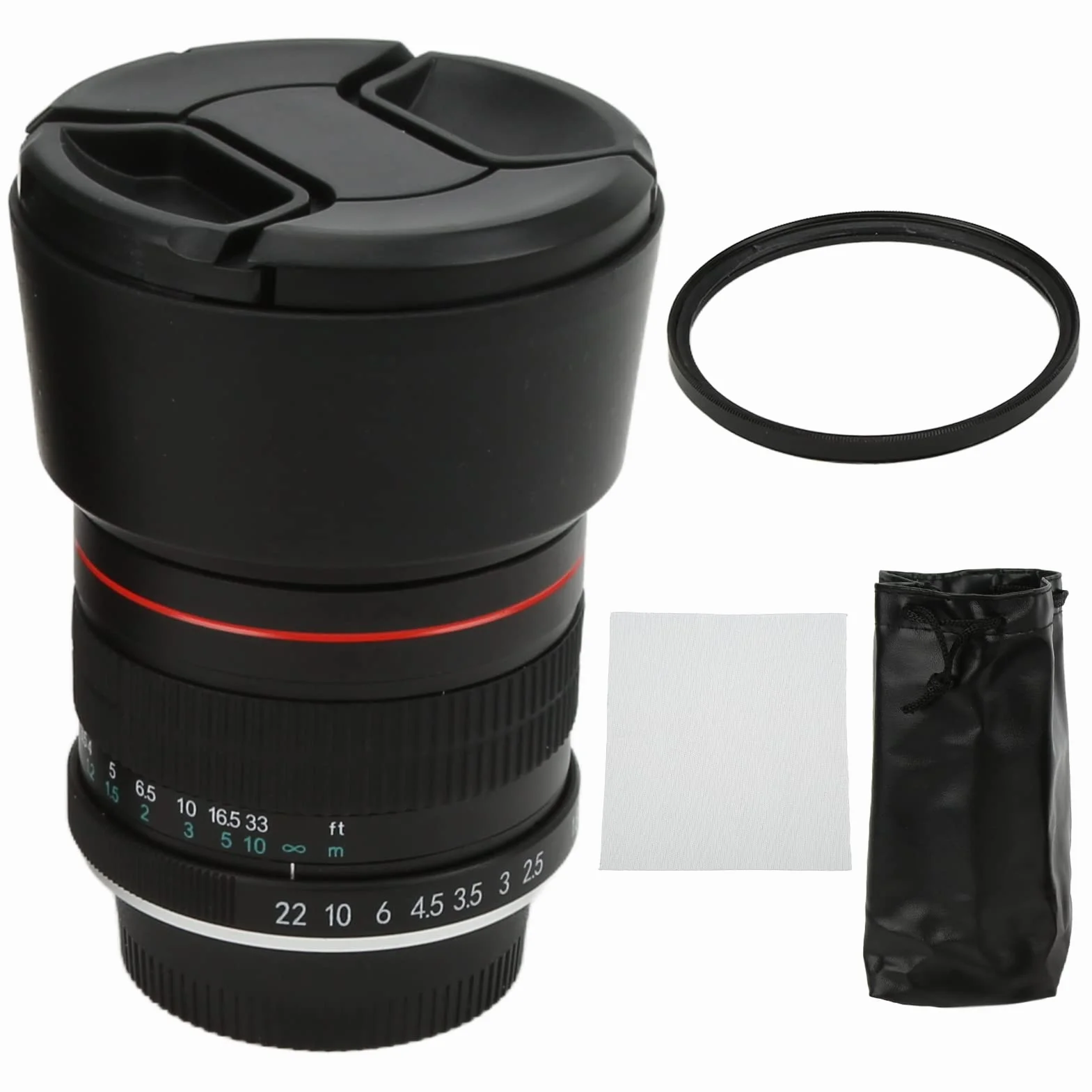 85mm F1.8 z Dużą Przysłoną, Pełnoklatkowy Obiektyw Aparatu z Ręcznym Ustawianiem Ostrości, Mocowanie AI Obiektywu Stałoogniskowego, Kąt Widzenia 28,3°, dla D850, D810, D800, D780, D750,