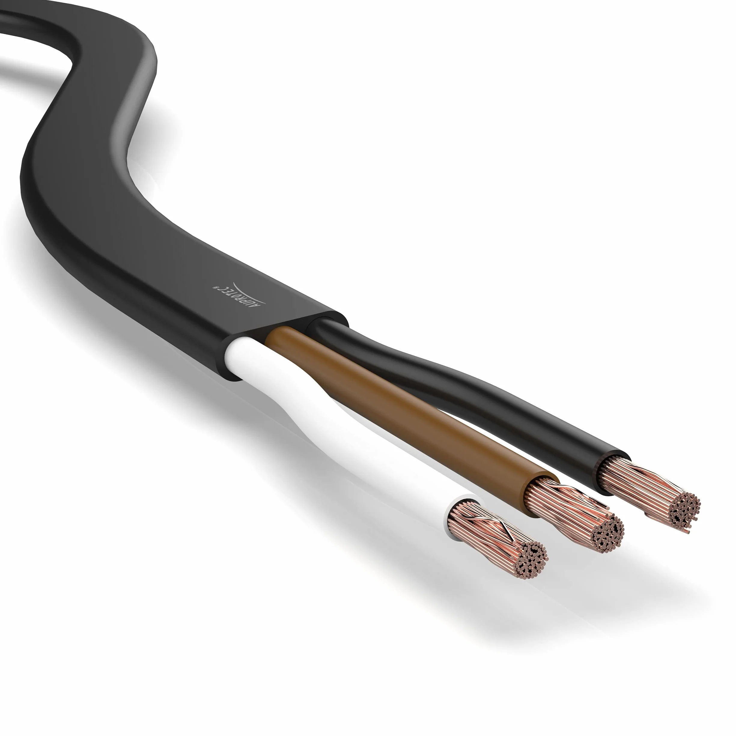 AUPROTEC Kabel samochodowy 3 x 0,75 mm² 20 m płaski FLRYY I płaski kabel do pojazdu/przewód samochodowy do różnych zastosowań, 3-biegunowy kabel nadaje się do przyczep