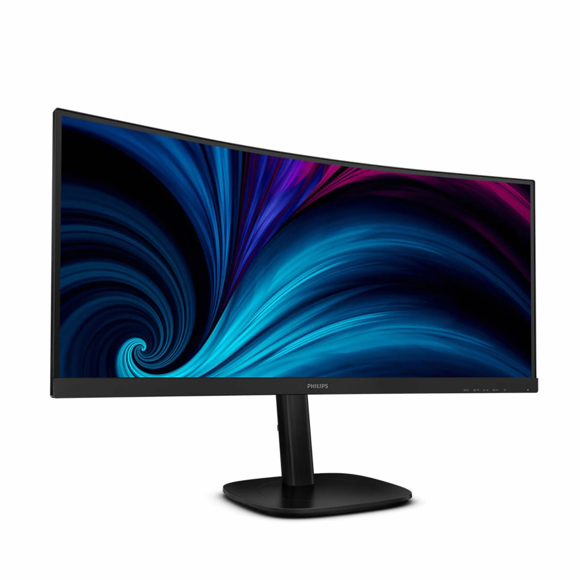 Philips 34B2U3600C - 34-calowy zakrzywiony monitor WQHD, z regulacją wysokości, głośniki (3440x1440, 120 Hz, 1x HDMI 2.0, 1x DP 1.2, 1x USB-C (90W PD), hub USB, RJ45) Czarny
