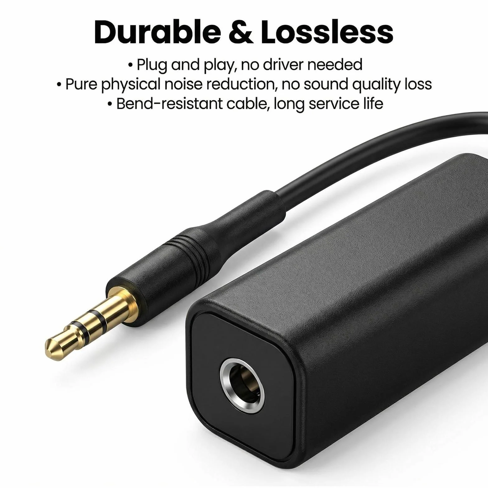 Radio samochodowe odstraszające zakłócenia, filtr zakłóceń do domowych systemów audio i stereo, izolator hałasu pętli masowej z kablem audio 3,5 mm, do smartfona, komputera, tabletu, Bluetooth