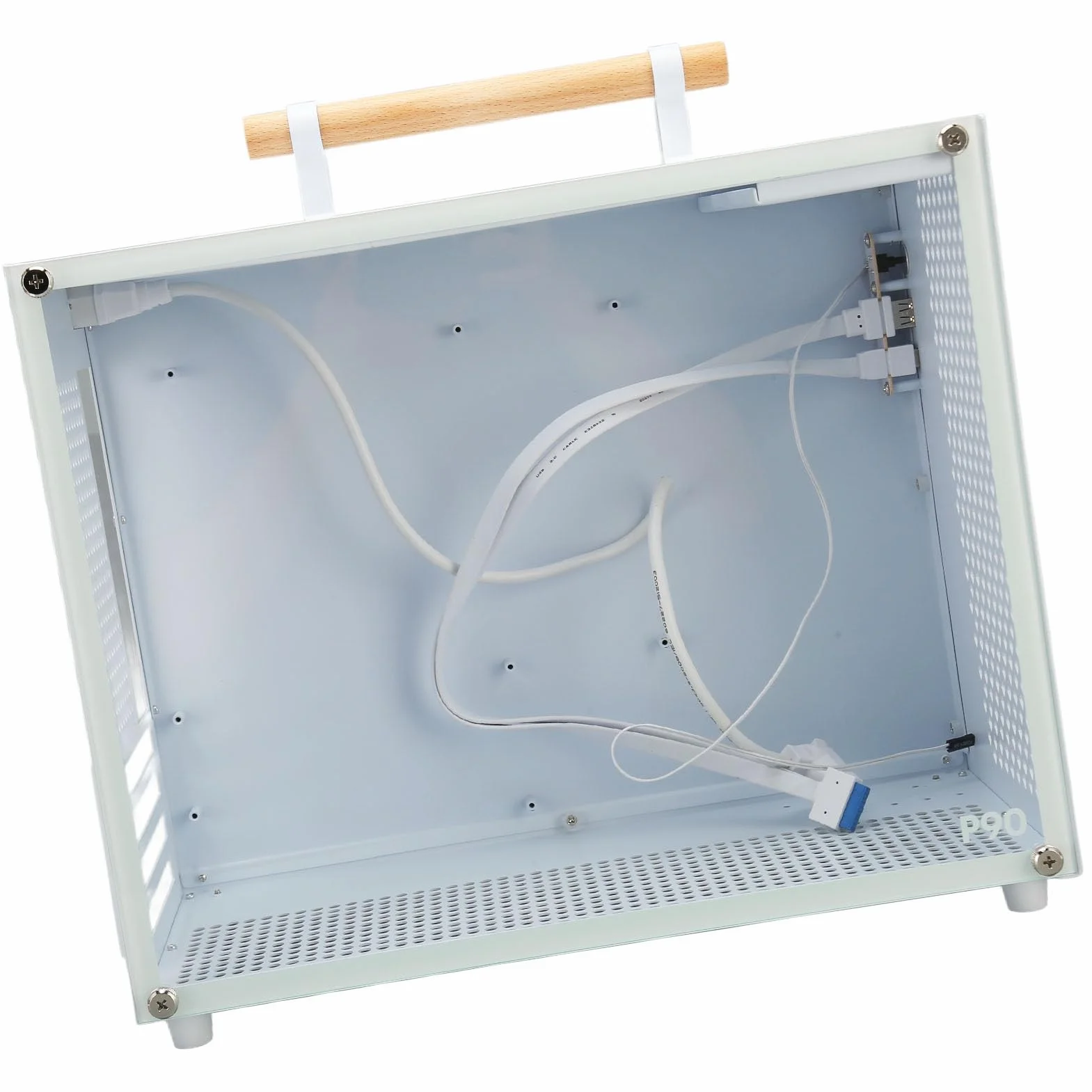 Obudowa Mini ATX Panel Boczny z Hartowanego Szkła Mini Obudowa do Gier Biurowych, Bogaty Interfejs z Typem C i USB 3.0, Prosty Styl do Domowej Rozrywki, do Pracy Biurowej i Gier, „stal, 20,6
