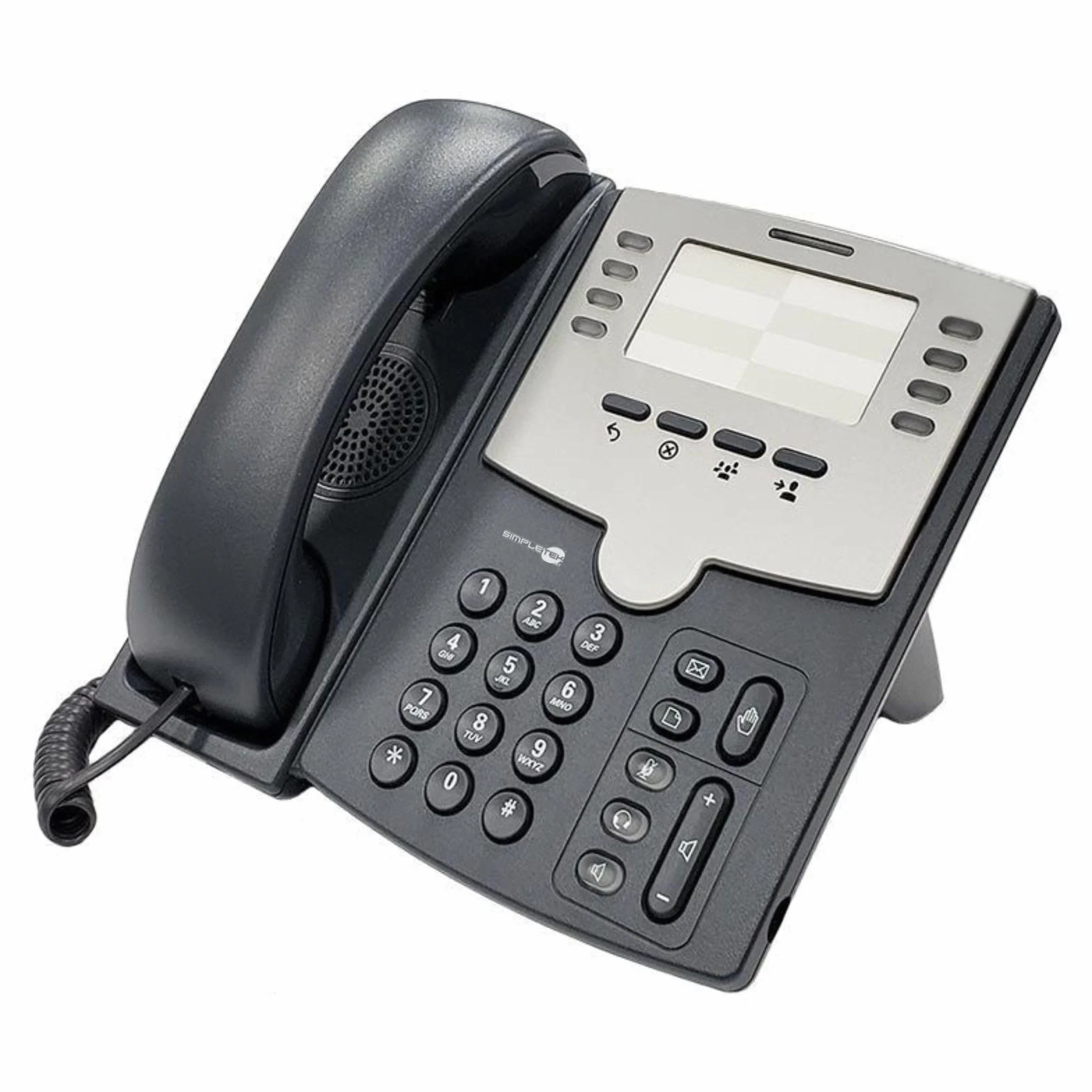 SIMPLETEK - Profesjonalny telefon IP 8 linii | VoIP SIP, obsługa PoE, podwójny port Ethernet, HD szerokopasmowy (odnowiony)