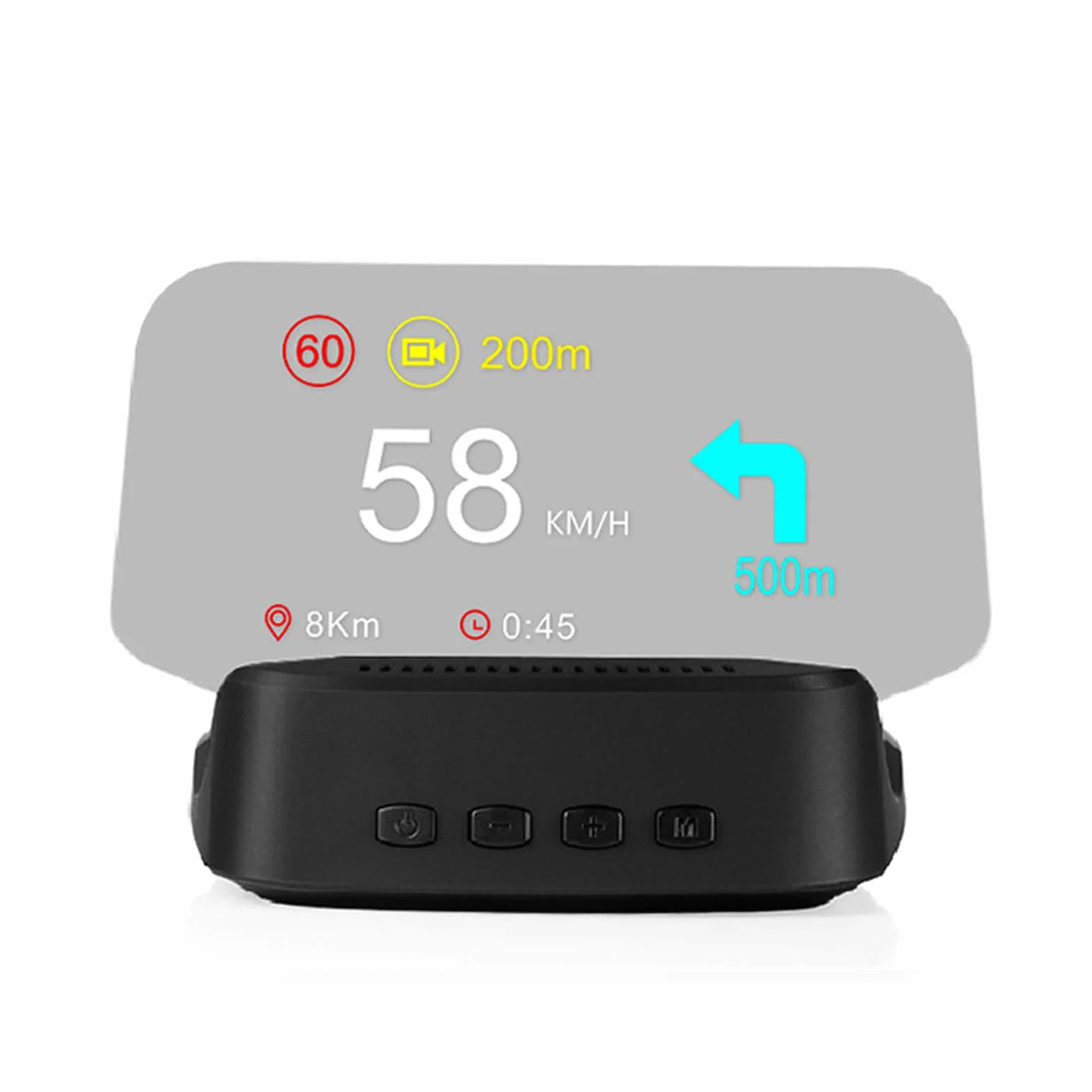 Wyświetlacz Head Up, Fydun Auto OBD2 + System nawigacji System HUD Wyświetlacz Head-Up Cyfrowy projektor prędkości samochodu Uniwersalny wielofunkcyjny