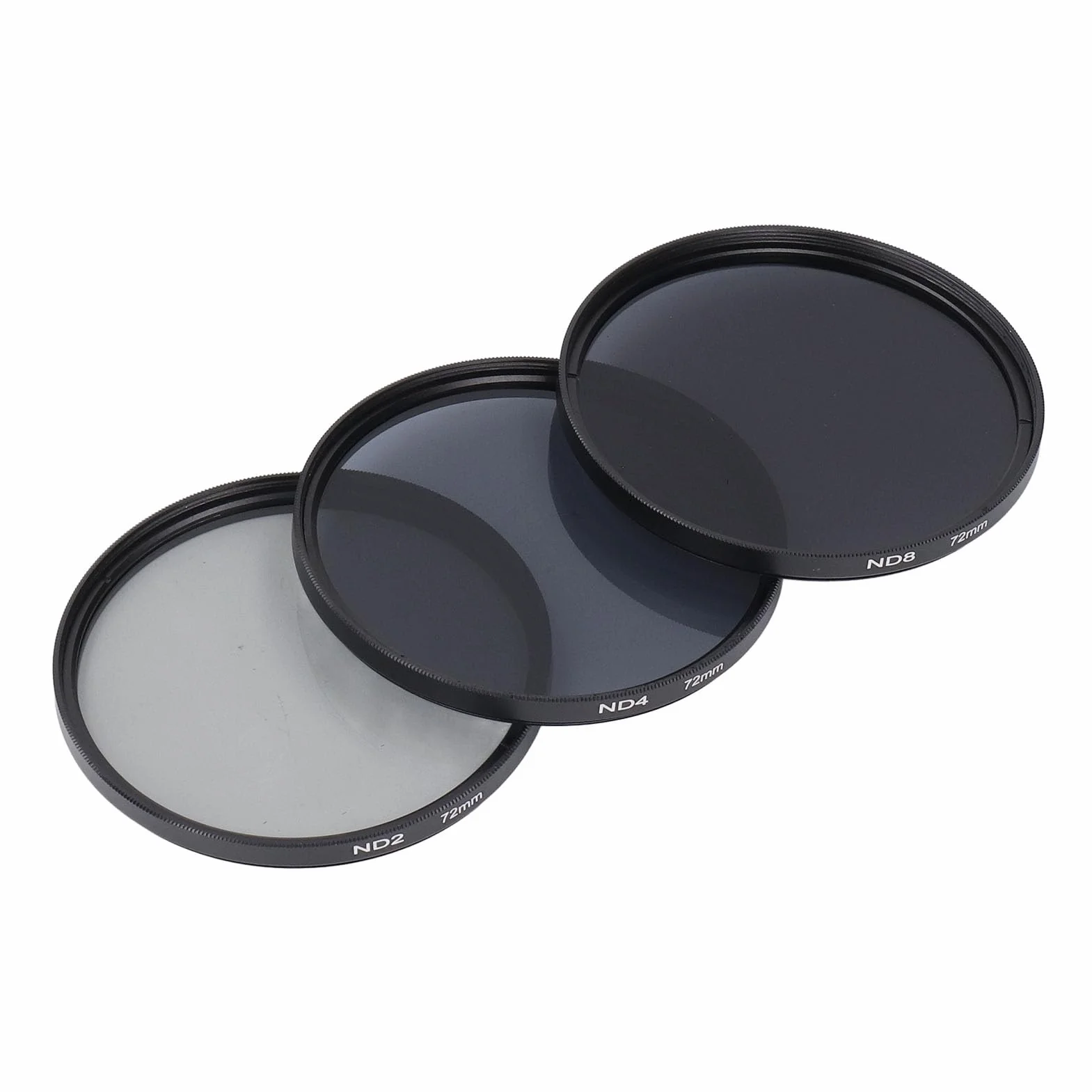 Zestaw Filtrów ND, z Filtrem ND2, Filtrem ND4 i Filtrem ND8 Wielowarstwowa Powłoka HD Zapobiegająca Prześwietleniu Filtr Obiektywu Aparatu do Akcesoriów Fotograficznych (72 mm)