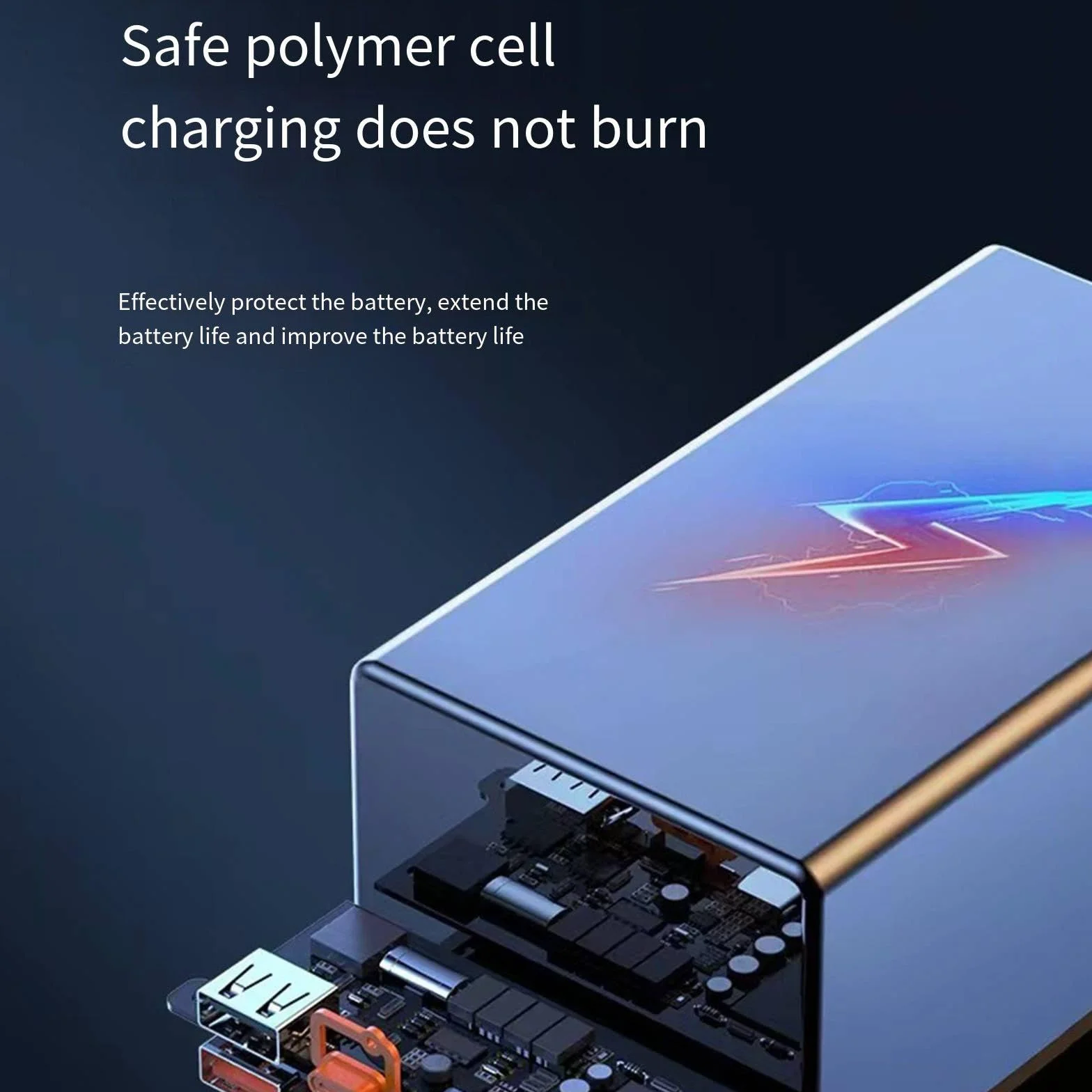 Powerbank Powerbank 50000 mAh Szybkie ładowanie z wbudowanym kablem Duża pojemność Lampa kempingowa na zewnątrz Mobilny zasilacz, Czarny-30000 mAh