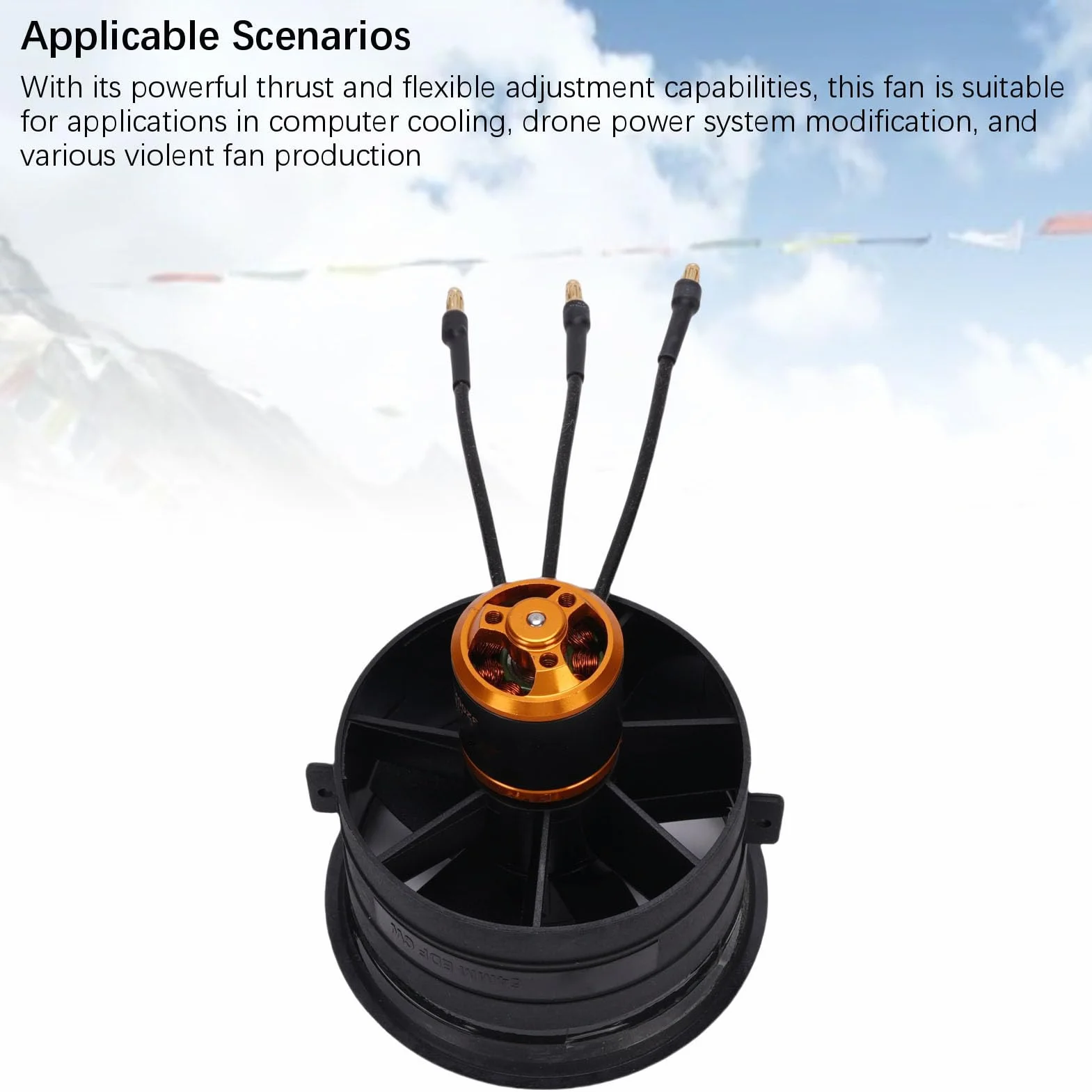 Pongnas Violent Fan 64mm 3200KV Bezszczotkowy Silnik z płytą sterującą – 5-łopatkowy Wentylator Kanałowy do Chłodzenia Komputerów, Modyfikacji Dronów i Projektów Elektroniki DIY