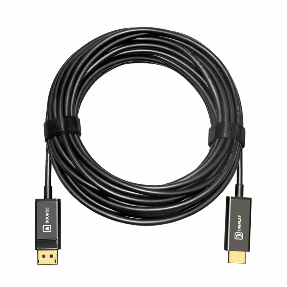 Metry DisplayPort (DP) do HDMI Kabel światłowodowy AOC 18G 4K przy 60Hz UHD pozłacany przewód do PC, karty graficznej, laptopa, monitora HDTV, odtwarzacza Blue Ray